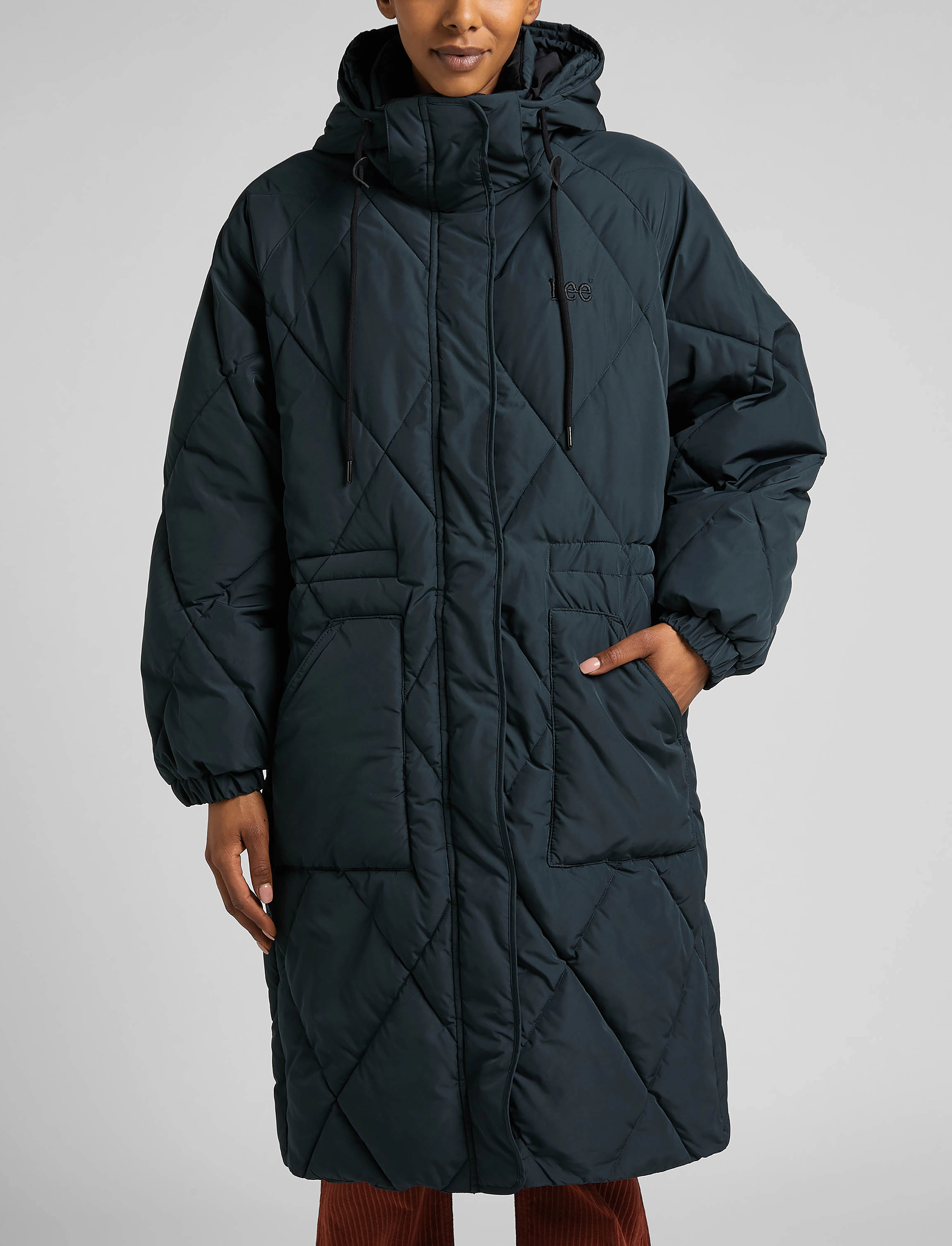 Lee Jeans - LONG PUFFER - charcoal - 2