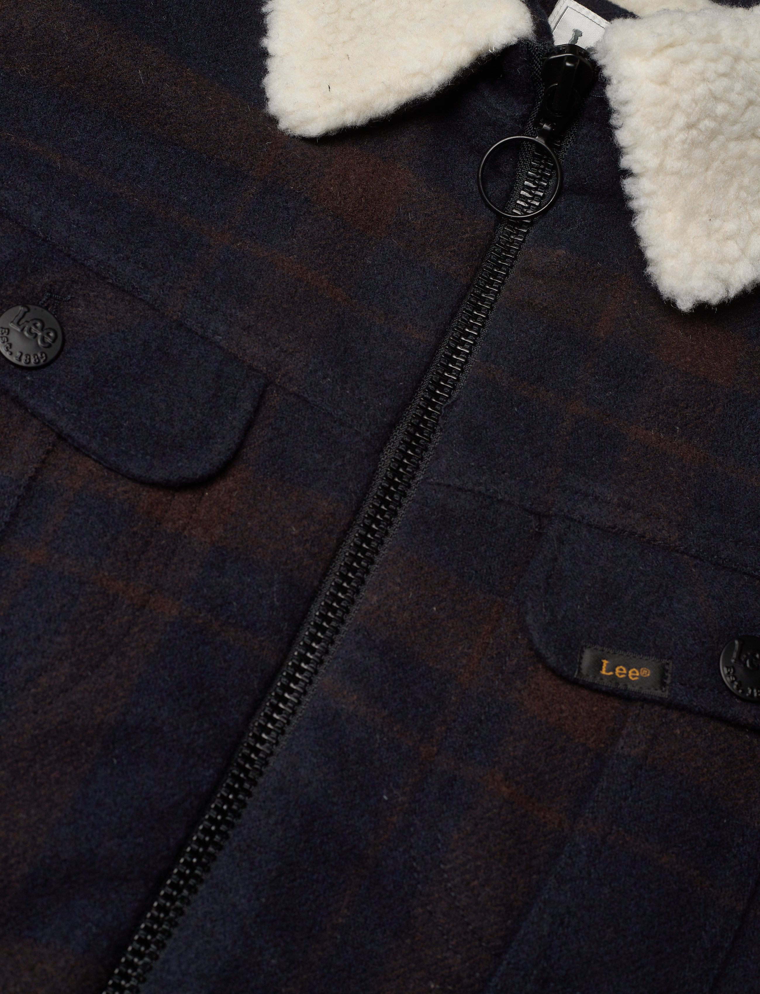 Lee Jeans - WOOL CHECK SHERPA JK - winter brown - 2
