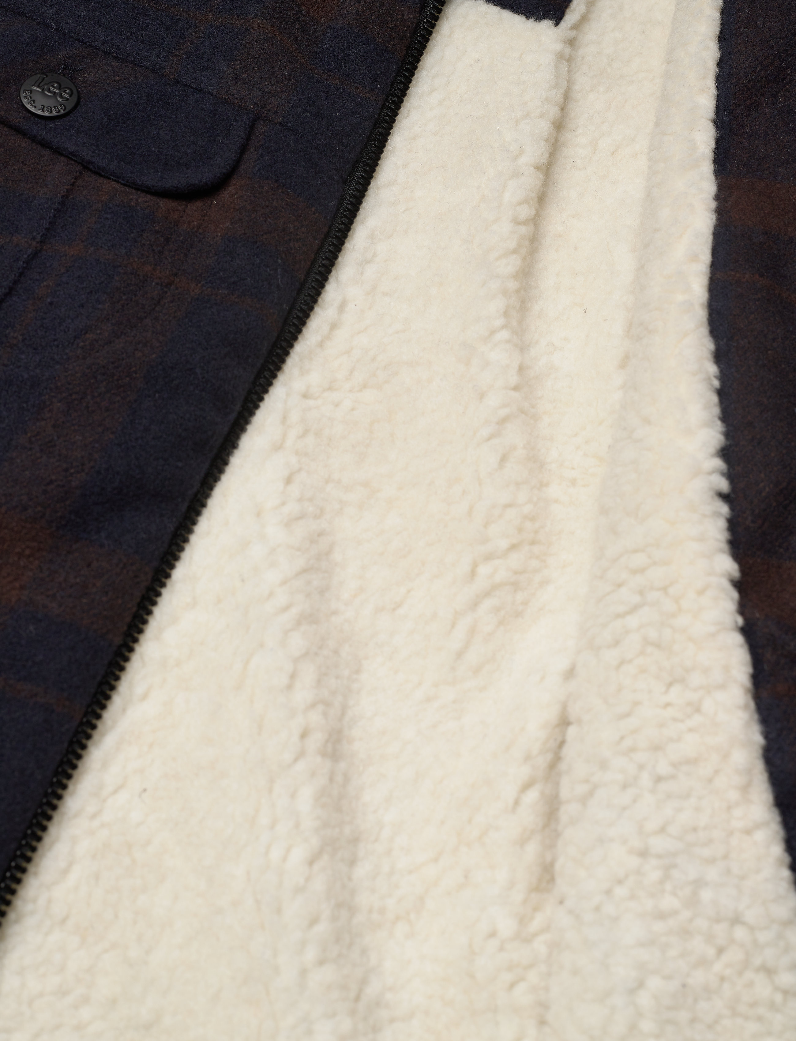 Lee Jeans - WOOL CHECK SHERPA JK - winter brown - 4