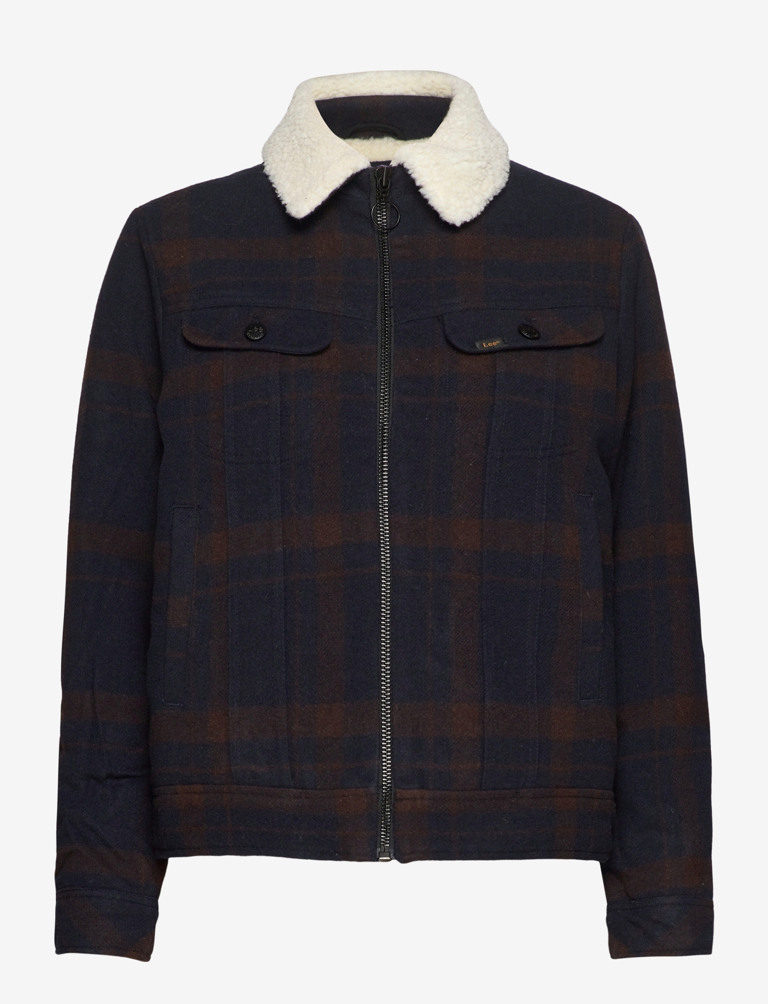 Lee Jeans - WOOL CHECK SHERPA JK - winter brown - 0