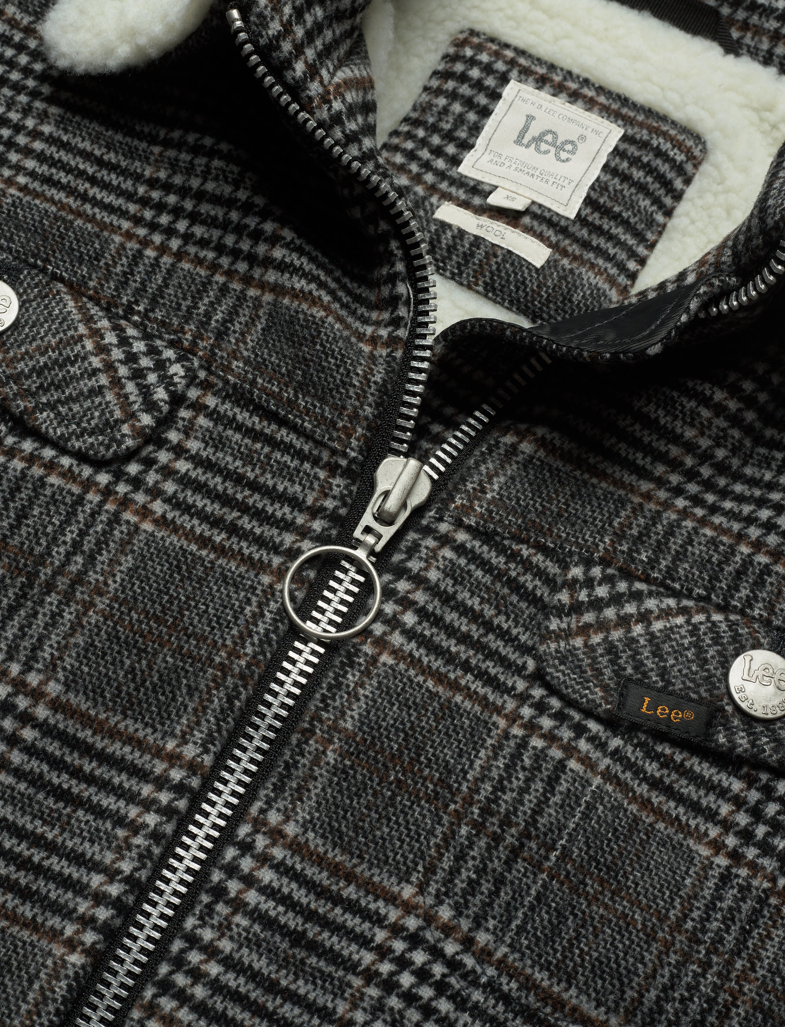 Lee Jeans - WOOL CHECK SHERPA JK - khaki - 2