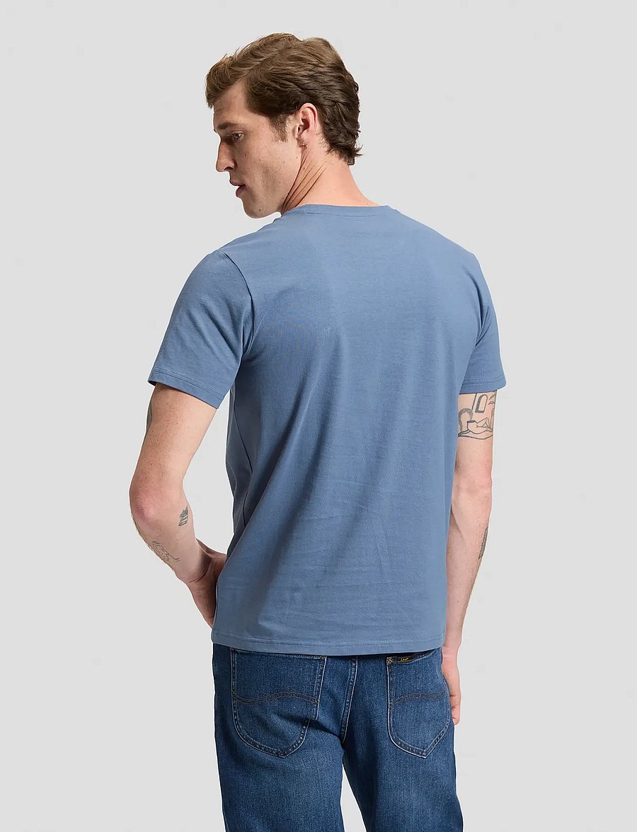 Lee Jeans - SS PATCH LOGO TEE - kortærmede t-shirts - bering sea - 3