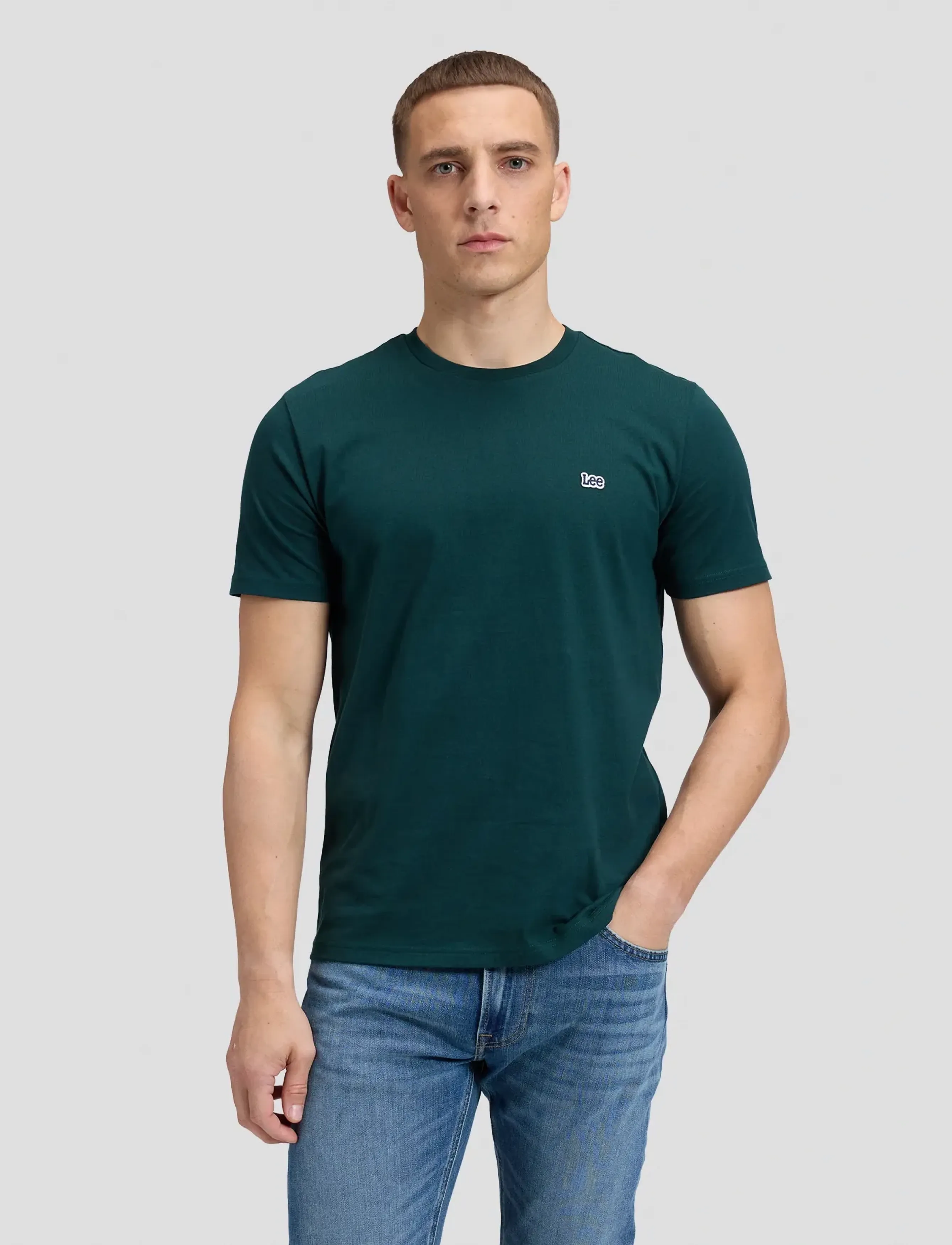 Lee Jeans SS PATCH LOGO TEE - T-särgid - PONDEROSA PINE / green