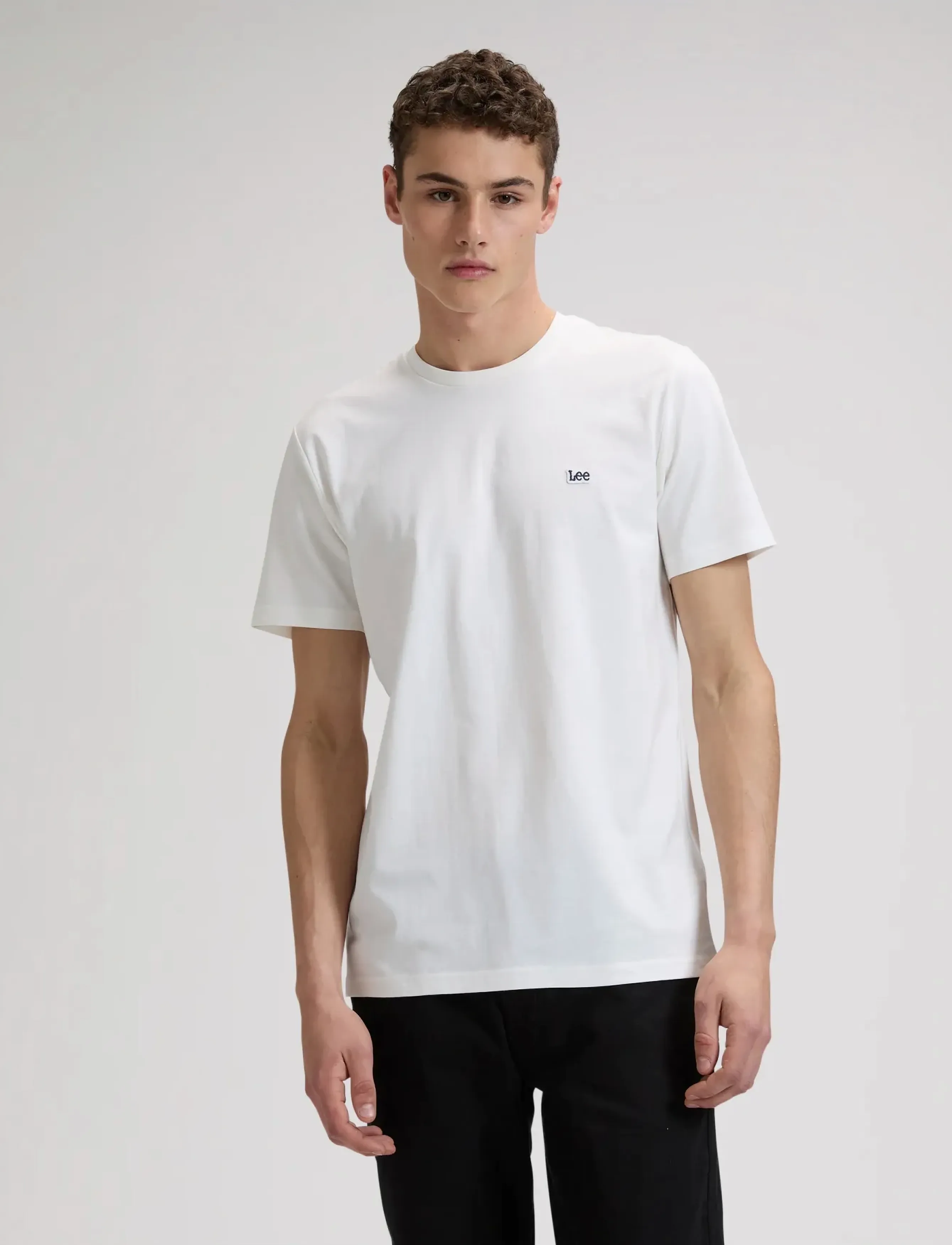 Lee Jeans - SS PATCH LOGO TEE - t-krekli ar īsām piedurknēm - white - 0