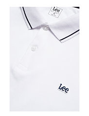 Lee Jeans - PIQUE POLO - stickade basplagg - bright white - 3