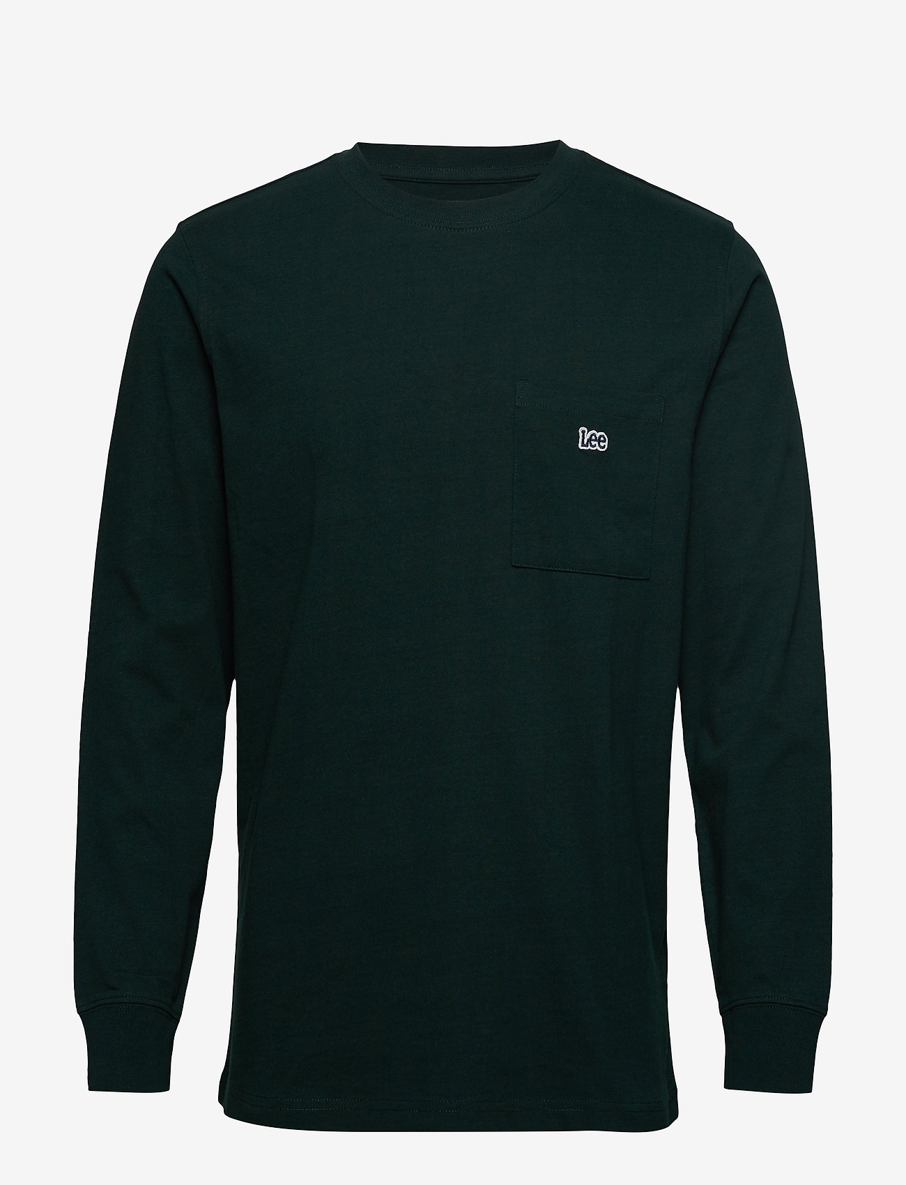 AUTHENTIC PKT T LS - DK BOTTLE GREEN