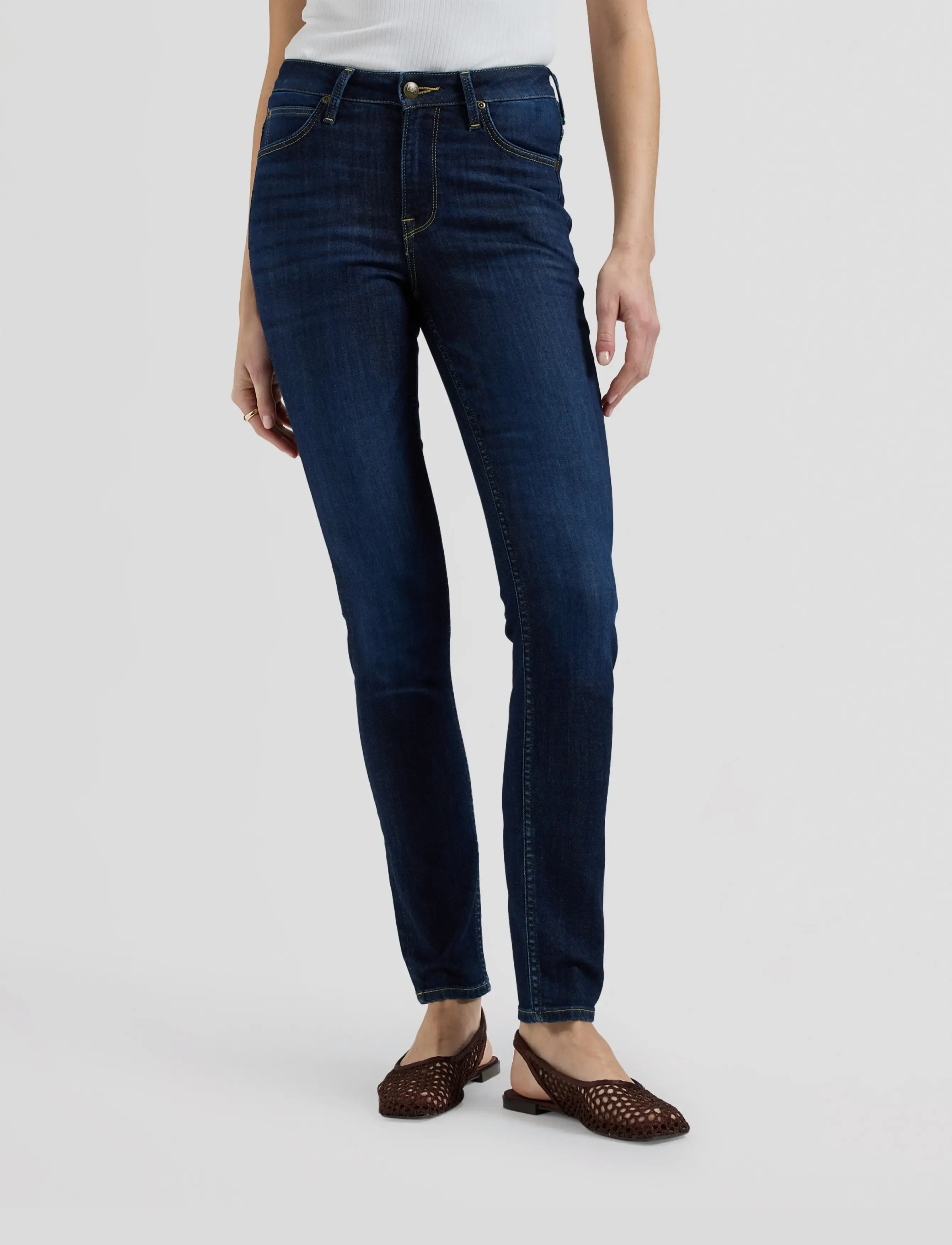 Lee Jeans Scarlett High, 29 x 29, Jeans, Marineblau - Skinny, Frauen