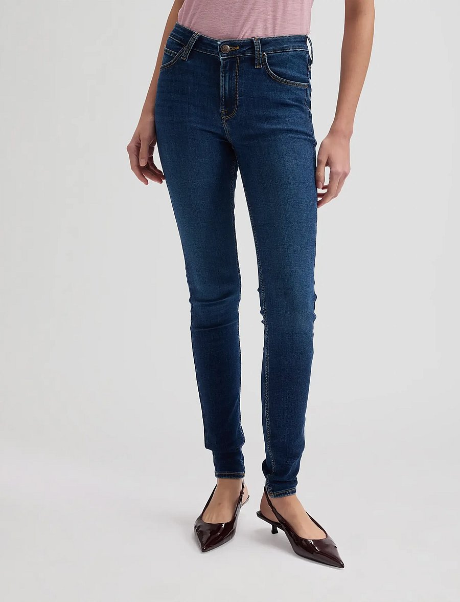 Lee Jeans - SCARLETT HIGH - siaurėjantys džinsai - karmic blue - 0