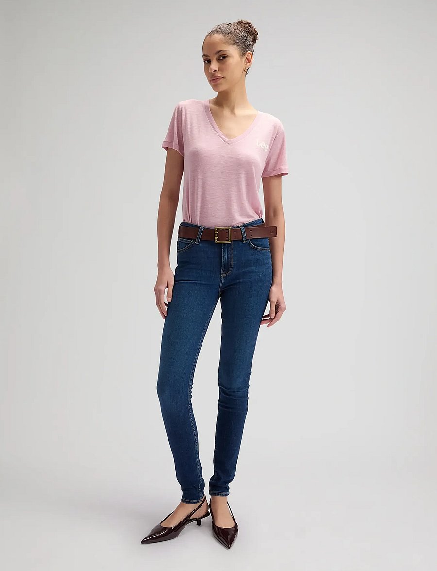 Lee Jeans - SCARLETT HIGH - siaurėjantys džinsai - karmic blue - 4