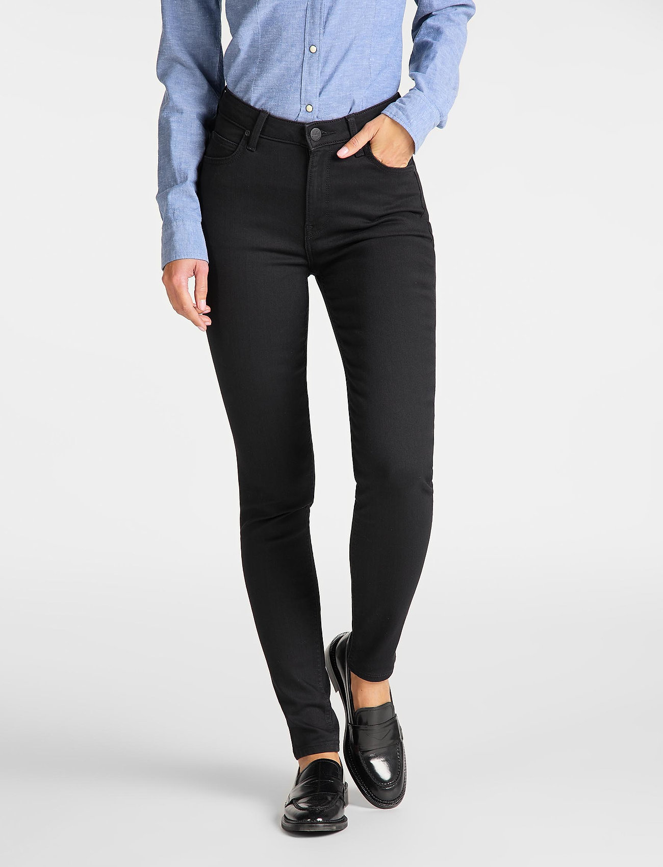 Lee Jeans Scarlett High, 25 x 33, Jeans, Schwarz - Skinny, Frauen