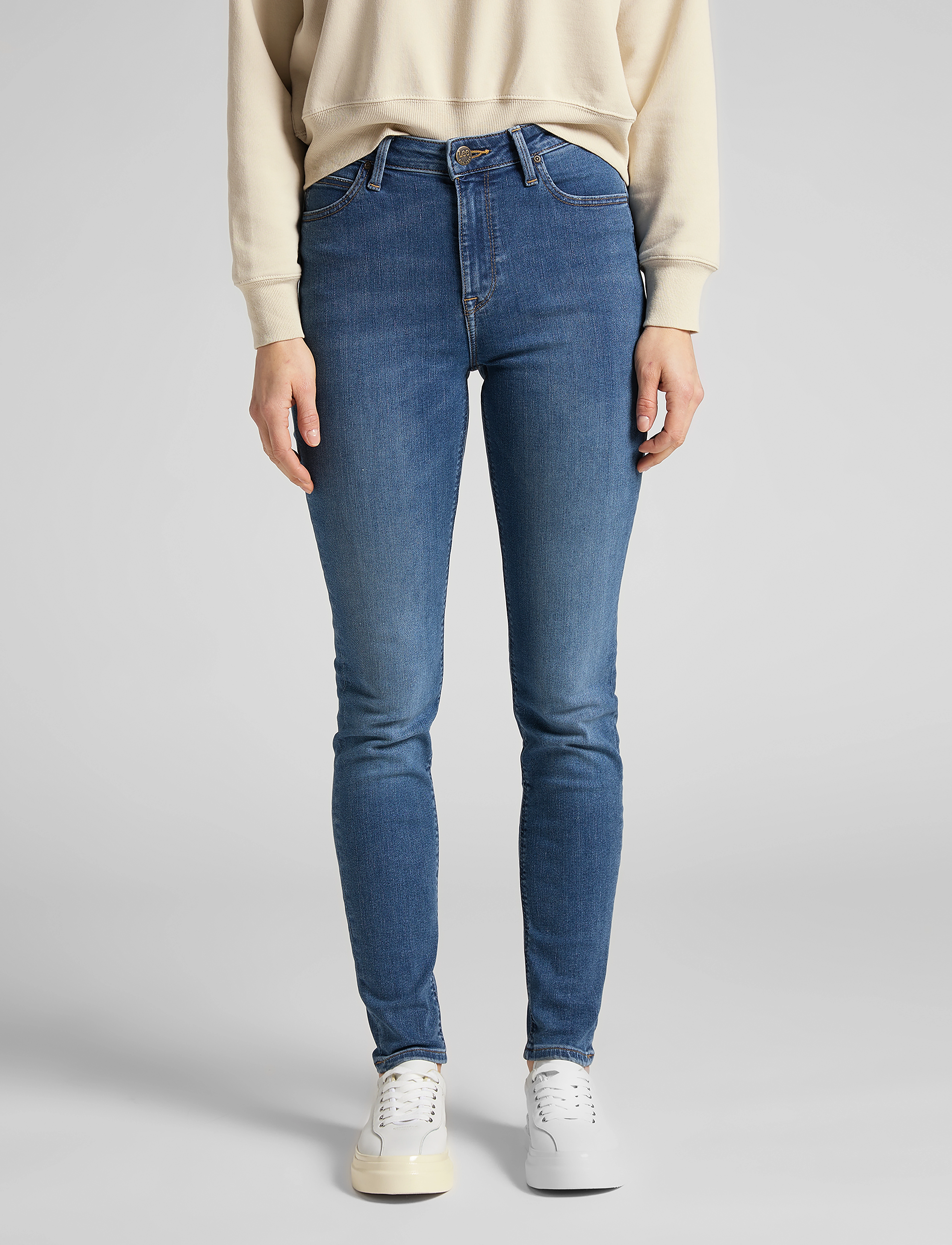Lee Jeans Scarlett High, 26 x 33, Jeans, Blau - Skinny, Frauen