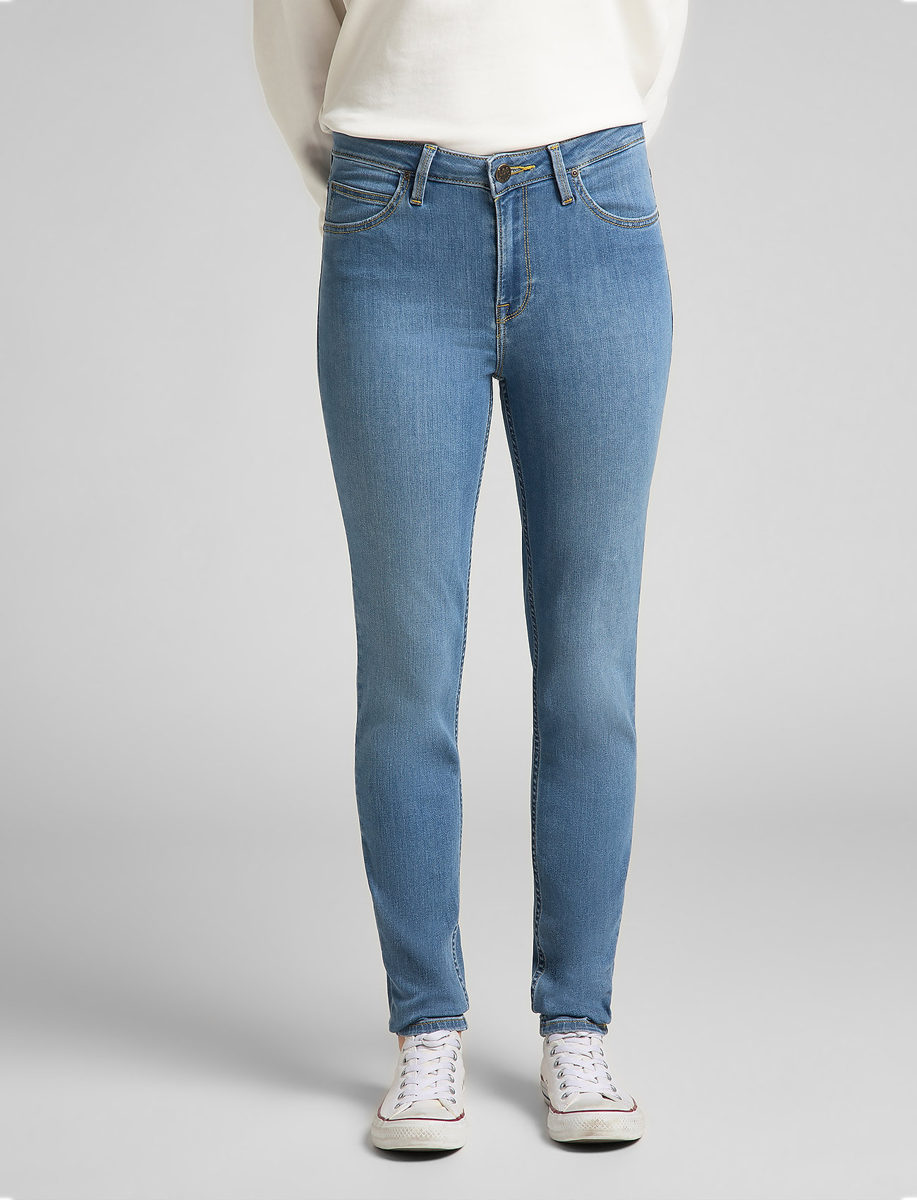 Lee Jeans Scarlett High, 24 x 31, Jeans, Blau - Skinny, Frauen