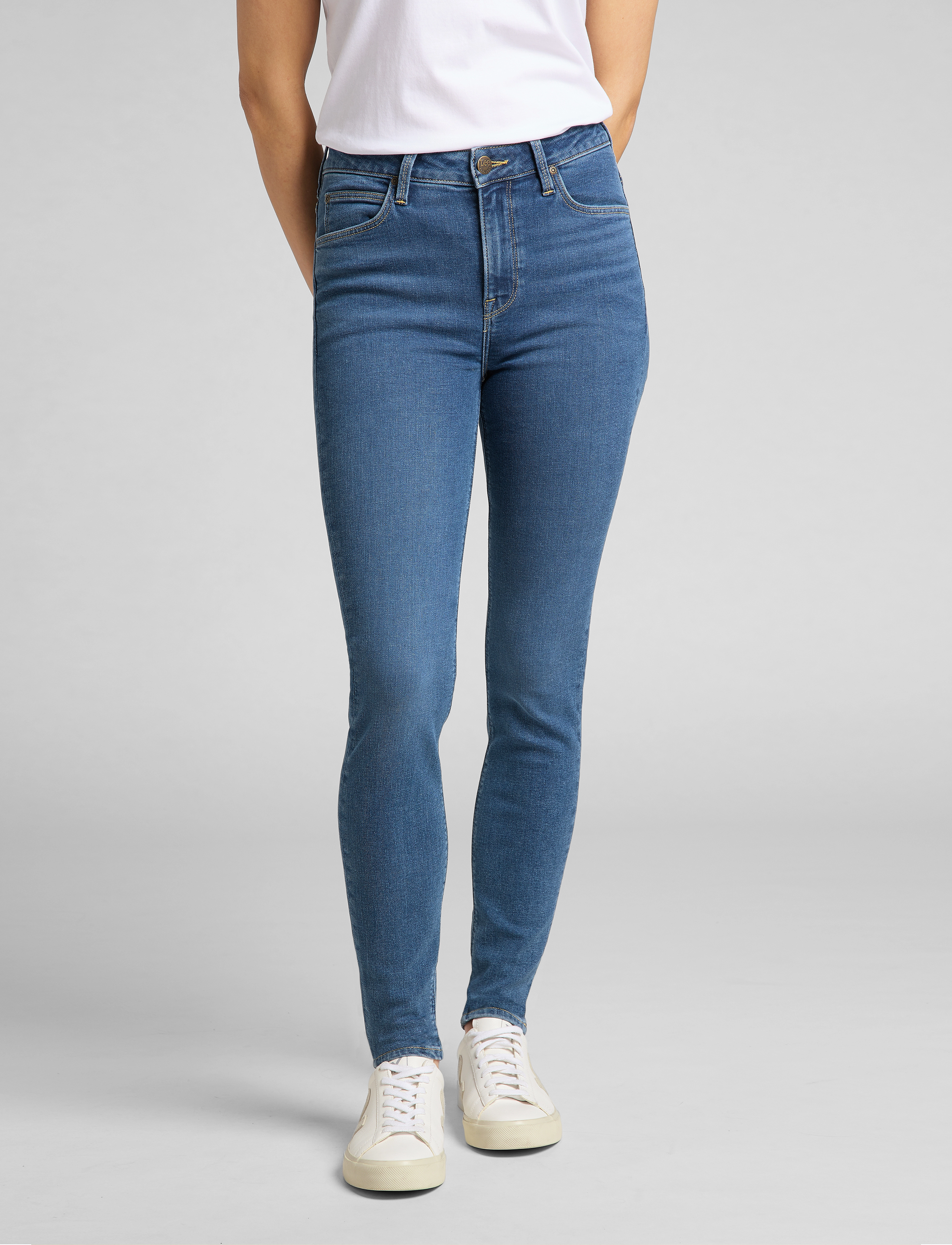 Lee Jeans Scarlett High, 24 x 31, Jeans, Blau - Skinny, Frauen