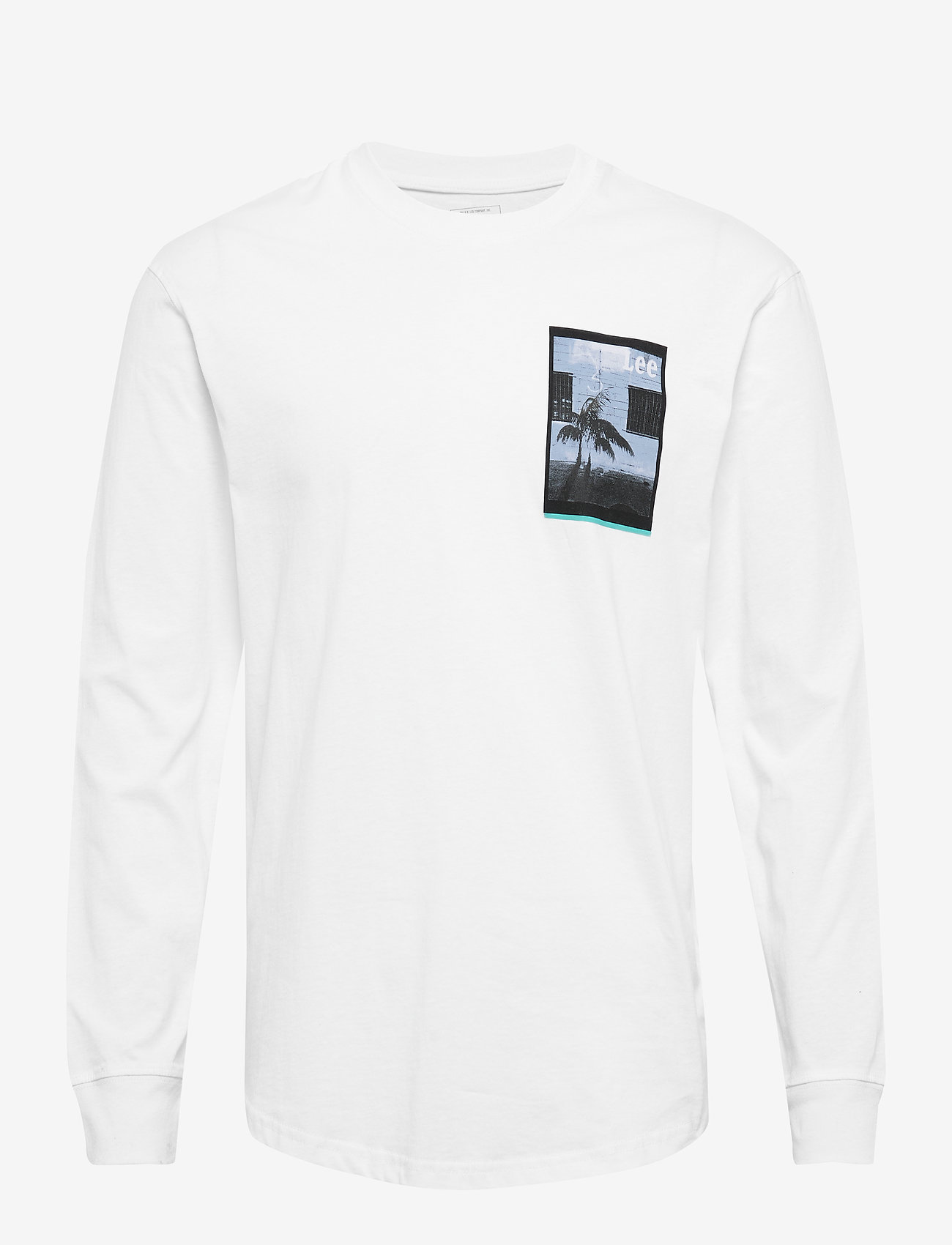 Lee Jeans - LS GRAPHIC CREW - bright white - 0