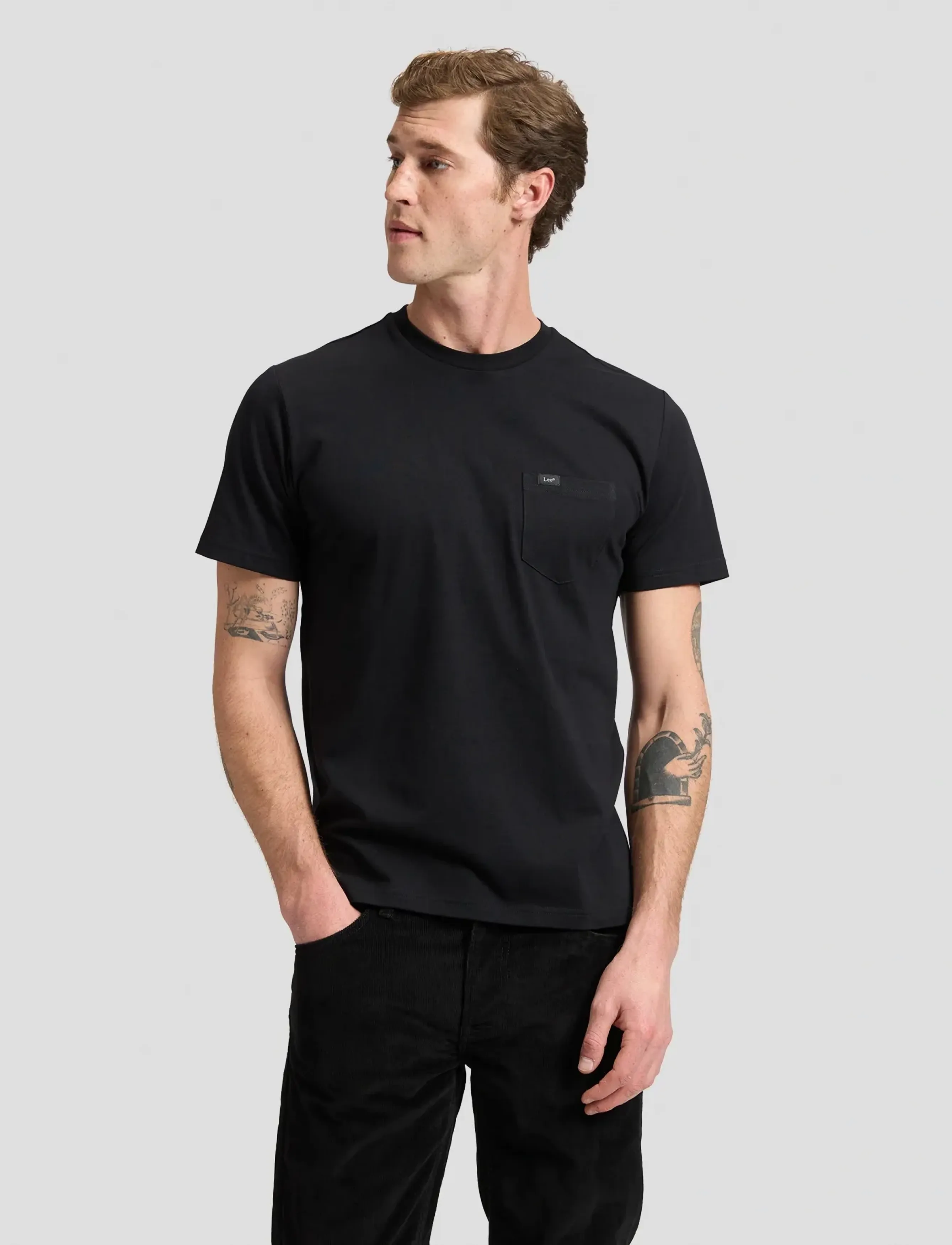 Lee Jeans POCKET TEE - T-särgid - BLACK / black
