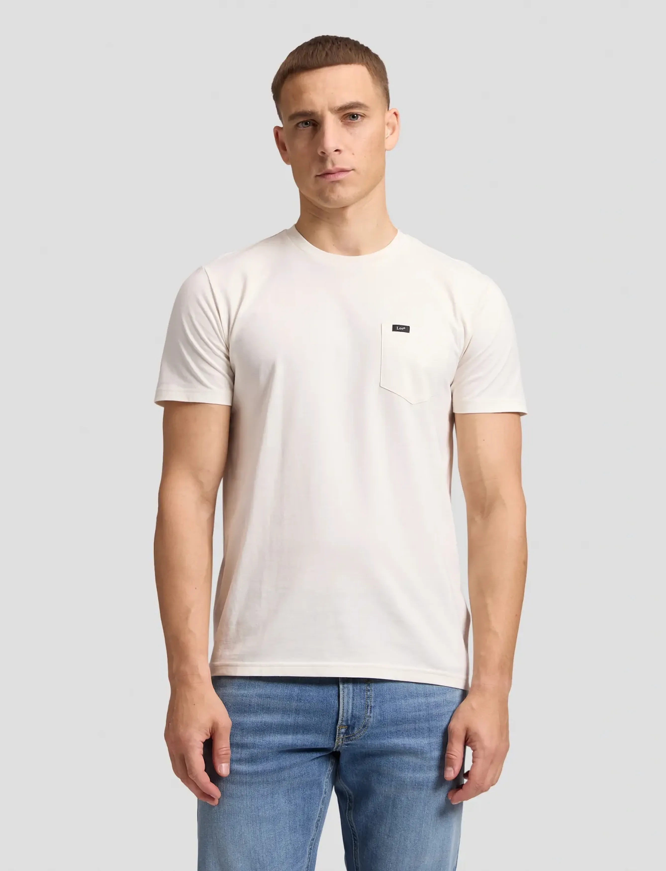Lee Jeans POCKET TEE - T-särgid - ECRU / cream