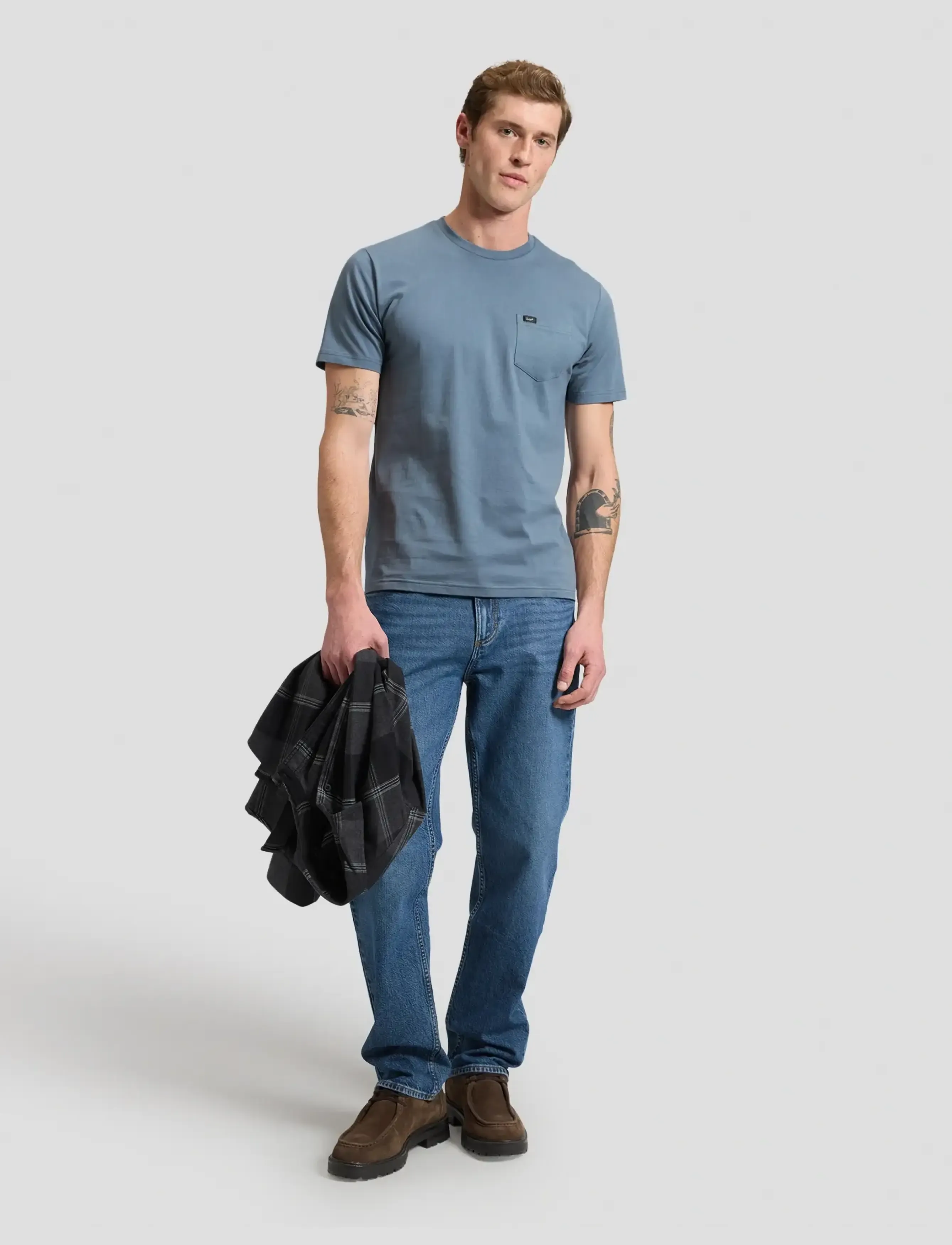 Lee Jeans - POCKET TEE - vintage blue - 3