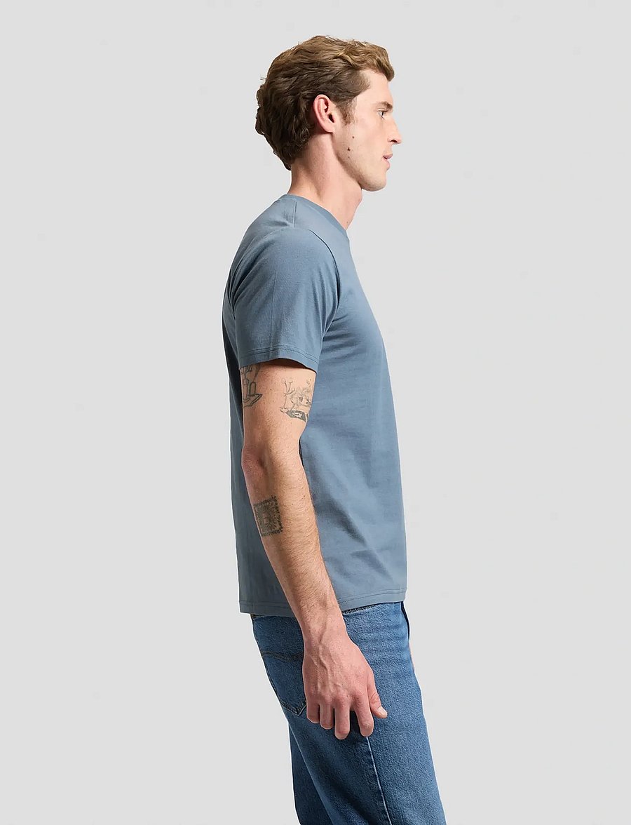 Lee Jeans - POCKET TEE - kortærmede t-shirts - vintage blue - 4