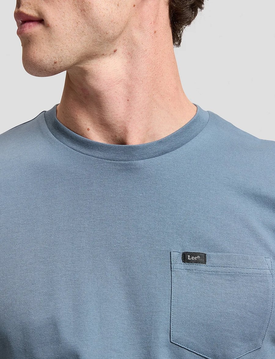 Lee Jeans - POCKET TEE - kortærmede t-shirts - vintage blue - 5