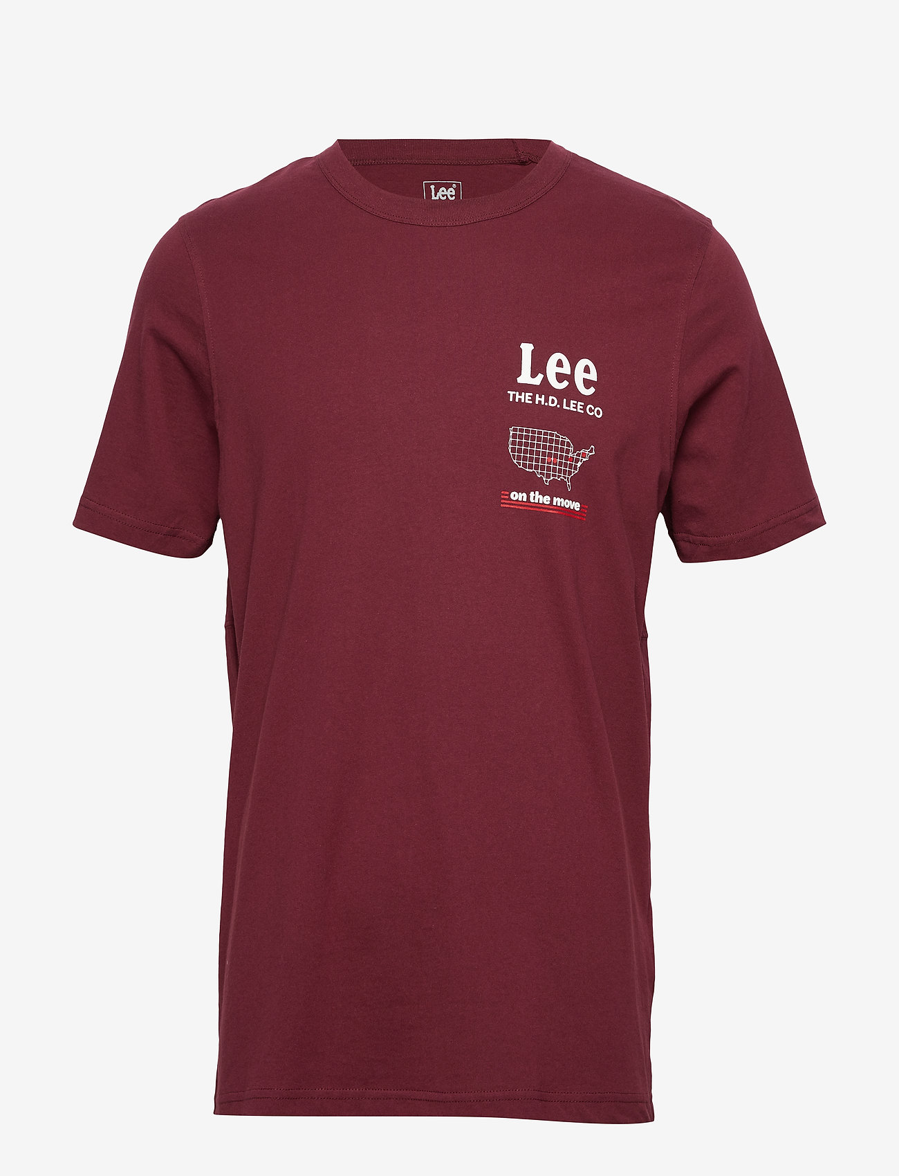 Lee Jeans - ROAD TEE - burgundy - 0