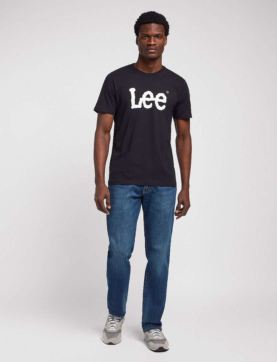 Lee Jeans - WOBBLY LOGO TEE - kurzärmelige t-shirts - black - 4