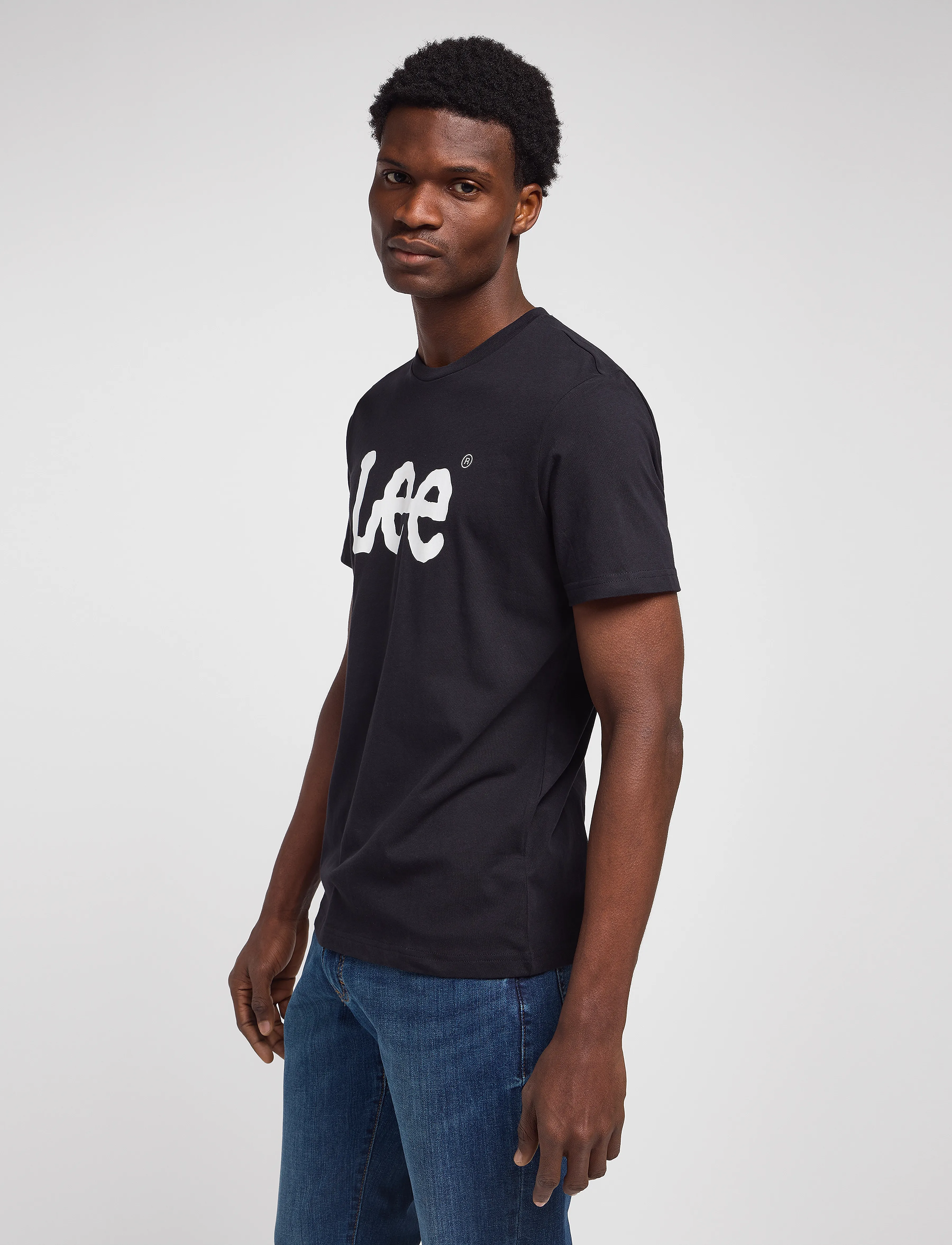 Lee Jeans - WOBBLY LOGO TEE - kurzärmelig - black - 5
