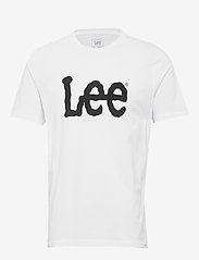 Lee Jeans - WOBBLY LOGO TEE - lägsta priserna - white - 0