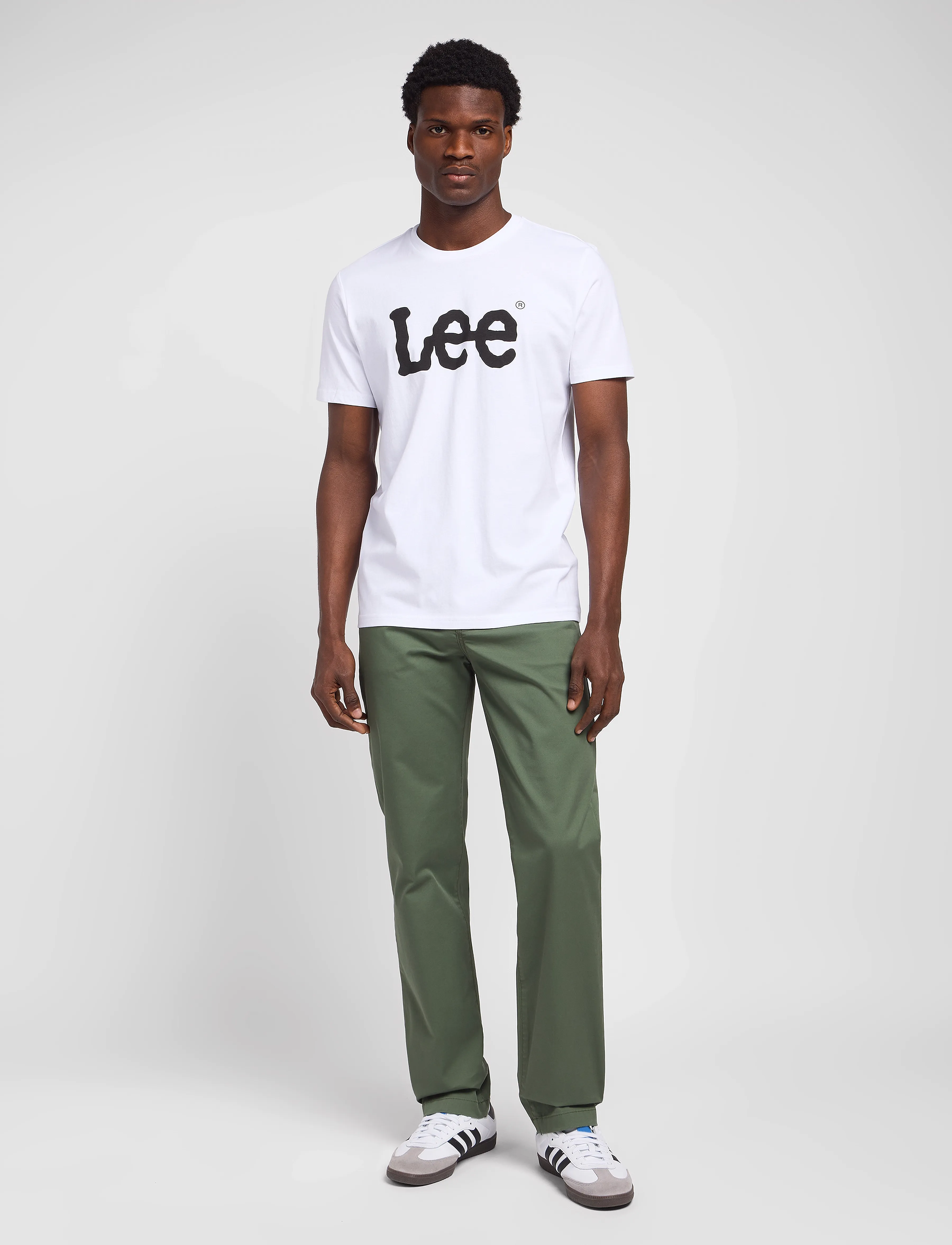 Lee Jeans - WOBBLY LOGO TEE - short-sleeved t-shirts - white - 4