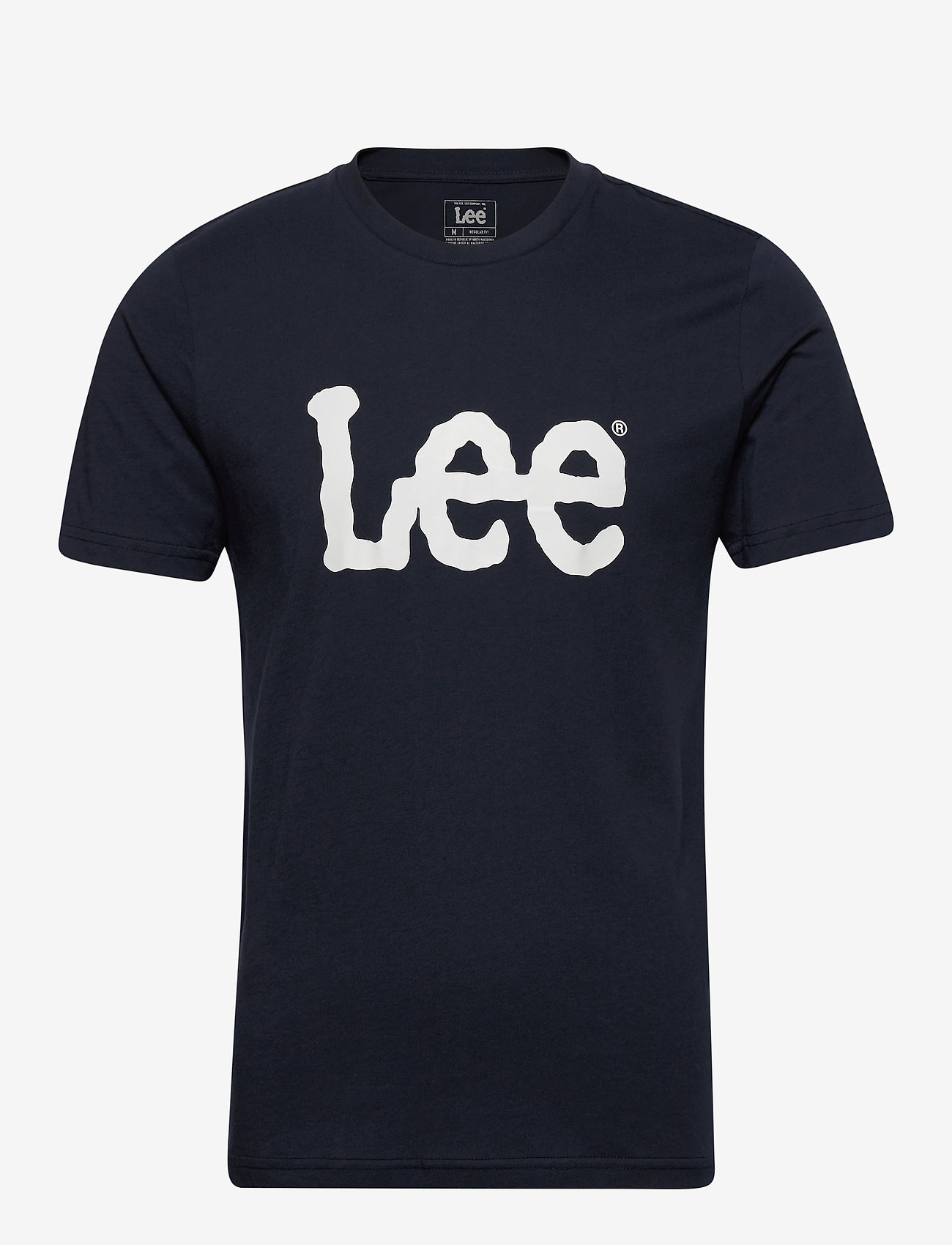 Lee Jeans - WOBBLY LOGO TEE - zemākās cenas - navy drop - 0