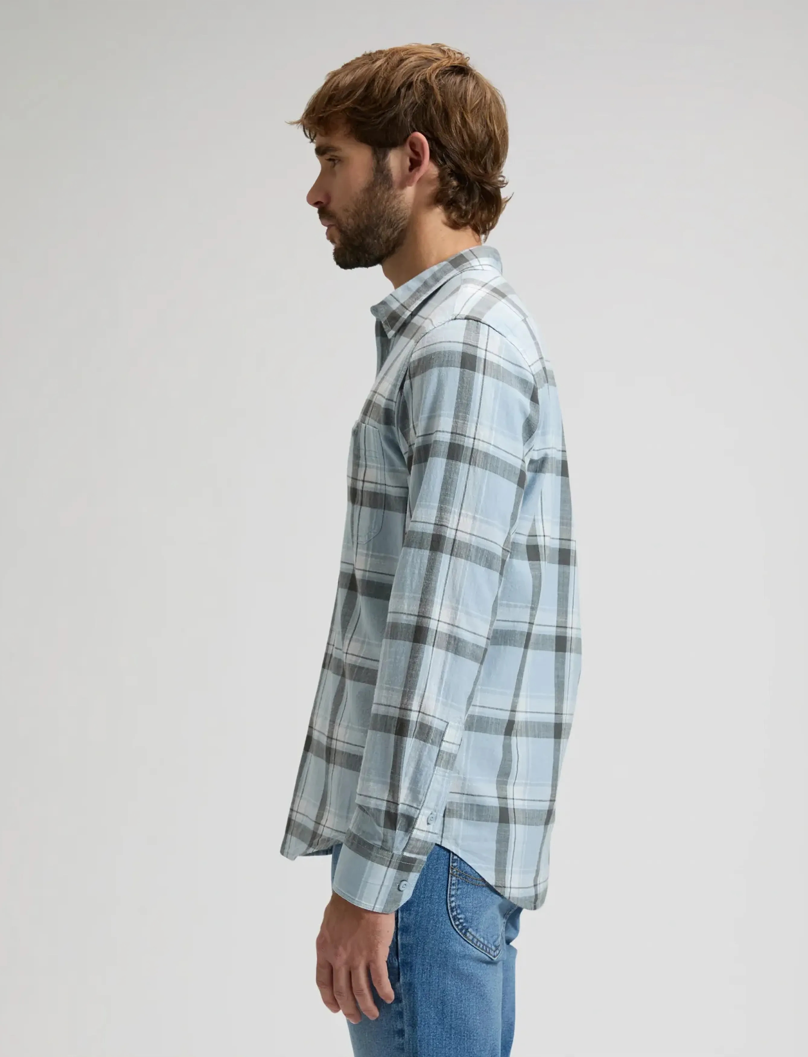 Lee Jeans - LEESURE SHIRT - casual skjorter - concrete gray plaid - 4