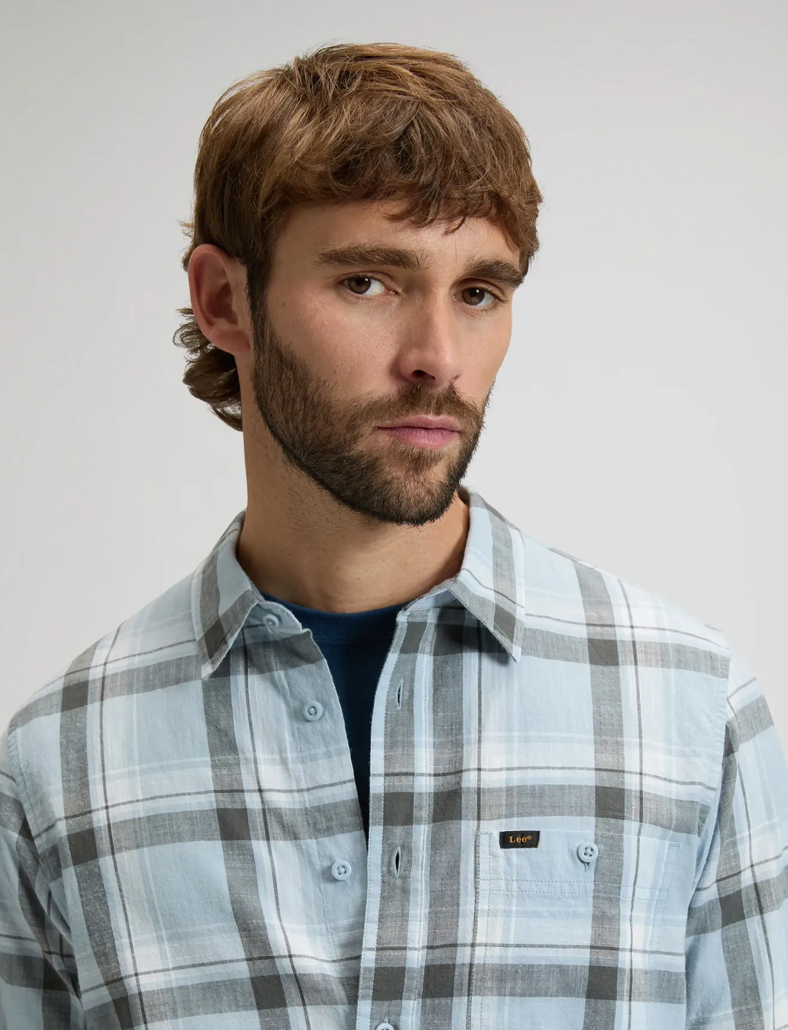 Lee Jeans - LEESURE SHIRT - casual skjorter - concrete gray plaid - 5