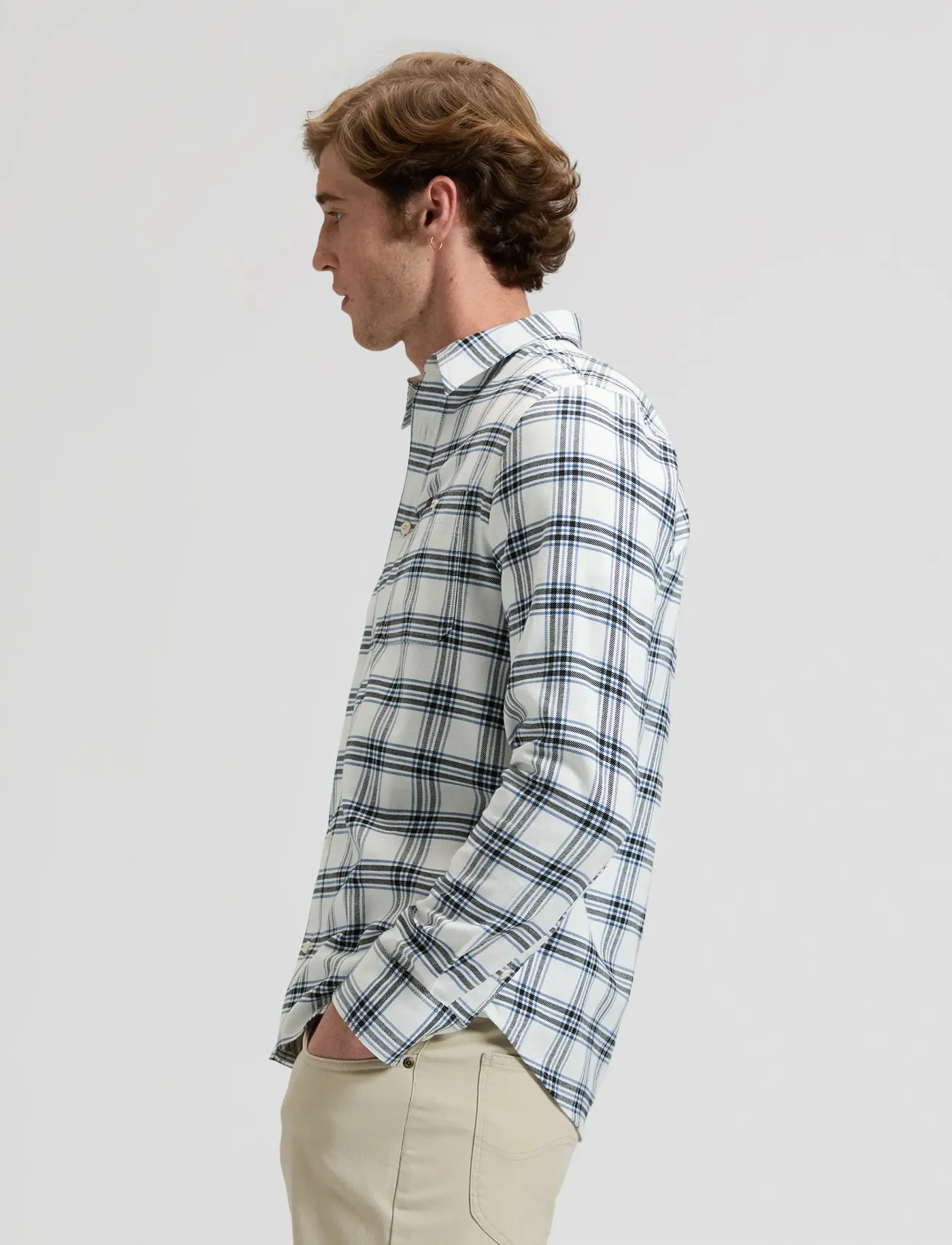 Lee Jeans - LEESURE SHIRT - casual skjorter - ecru plaid - 4