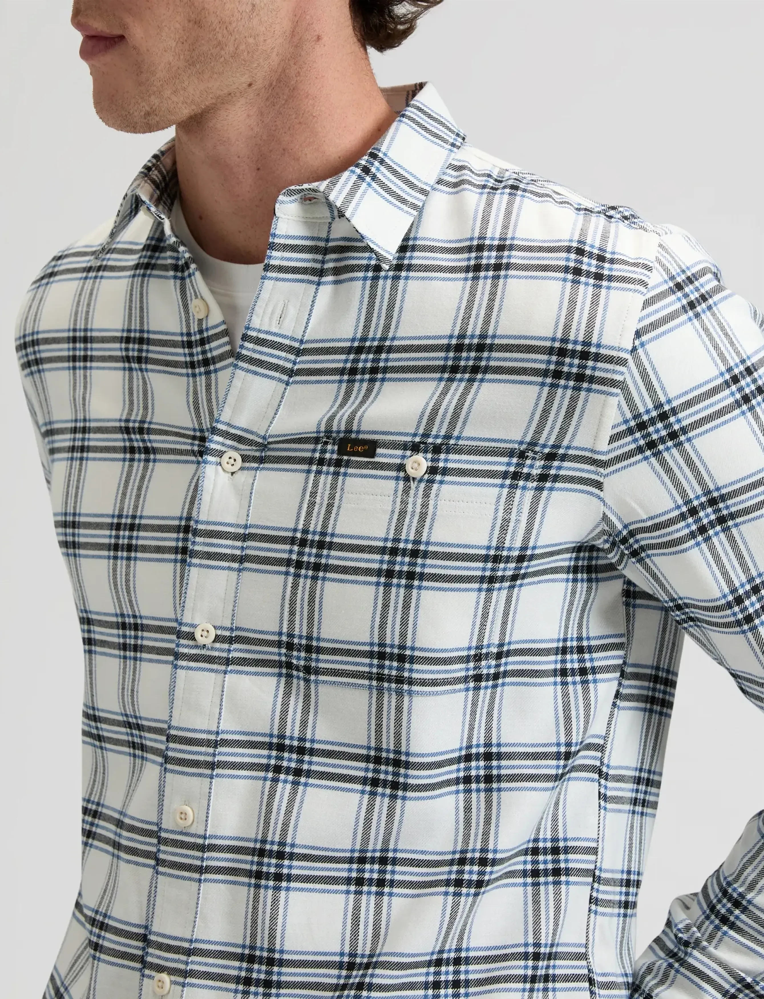 Lee Jeans - LEESURE SHIRT - casual skjorter - ecru plaid - 5