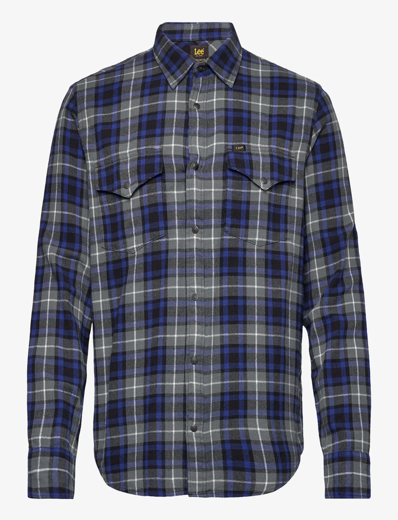 Lee Jeans - CLEAN REG WESTERN - checkered shirts - anthem blue - 0