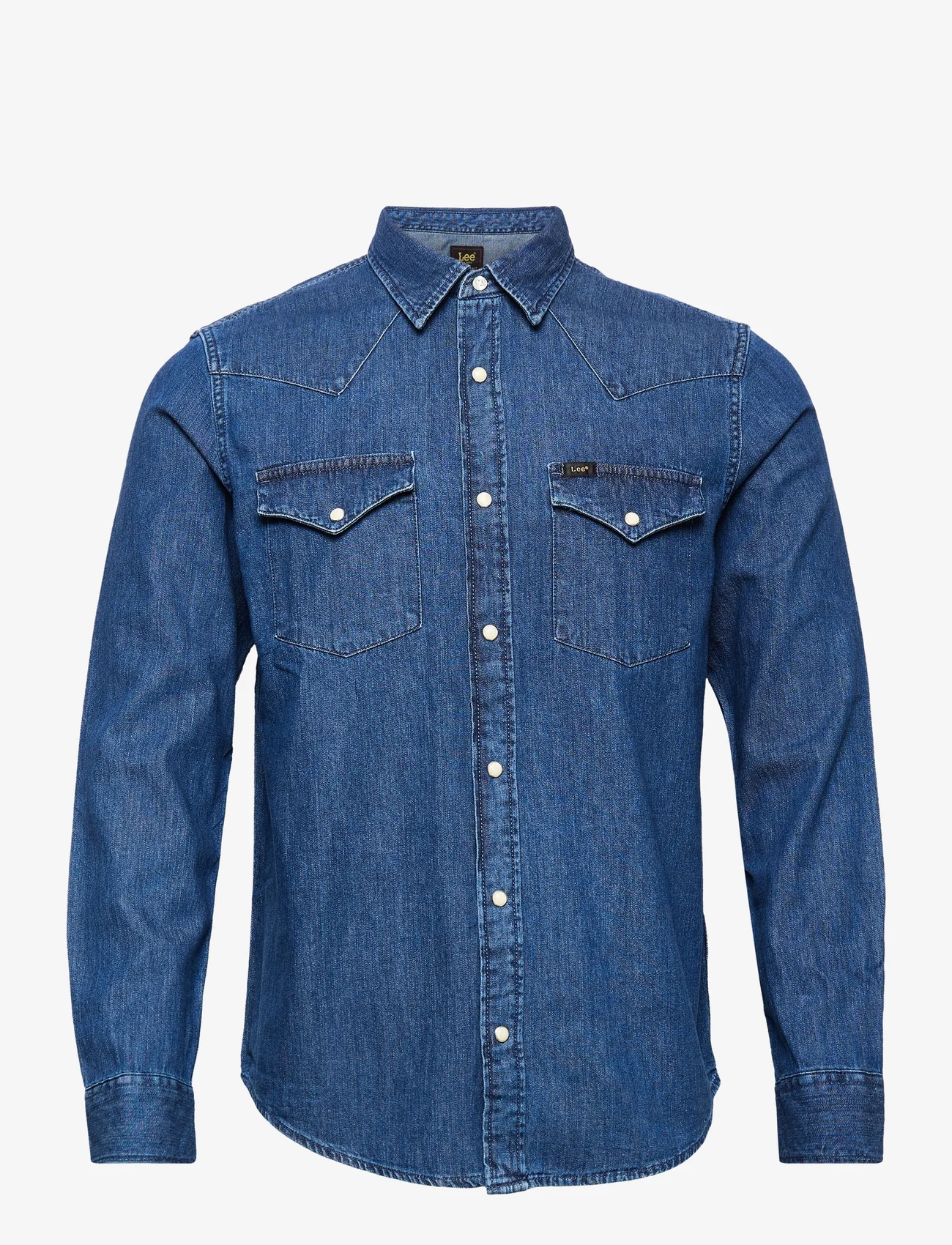 Lee Jeans - REGULAR WESTERN - denim shirts - mid stone - 0