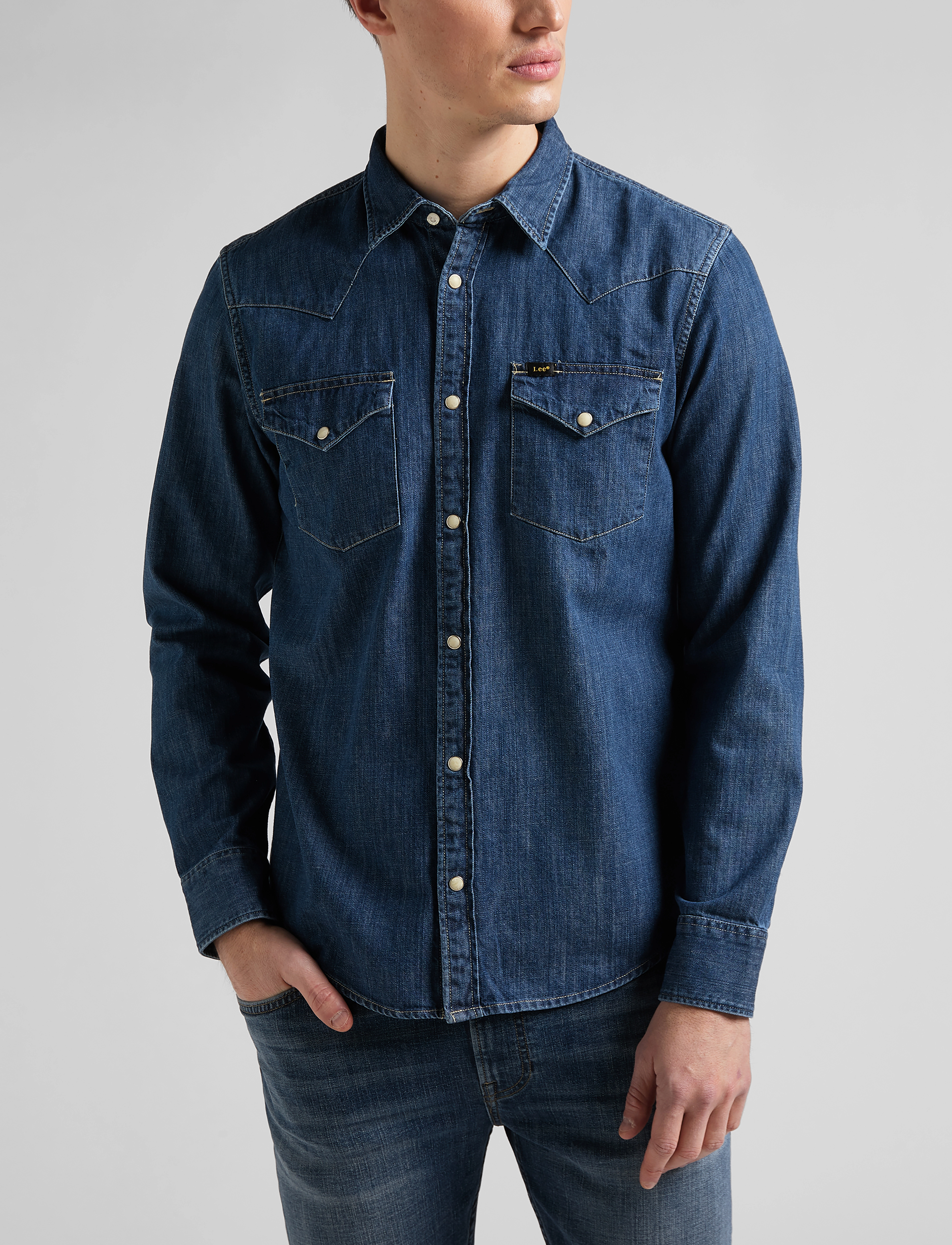 Lee Jeans - REGULAR WESTERN - dipped blue - 2