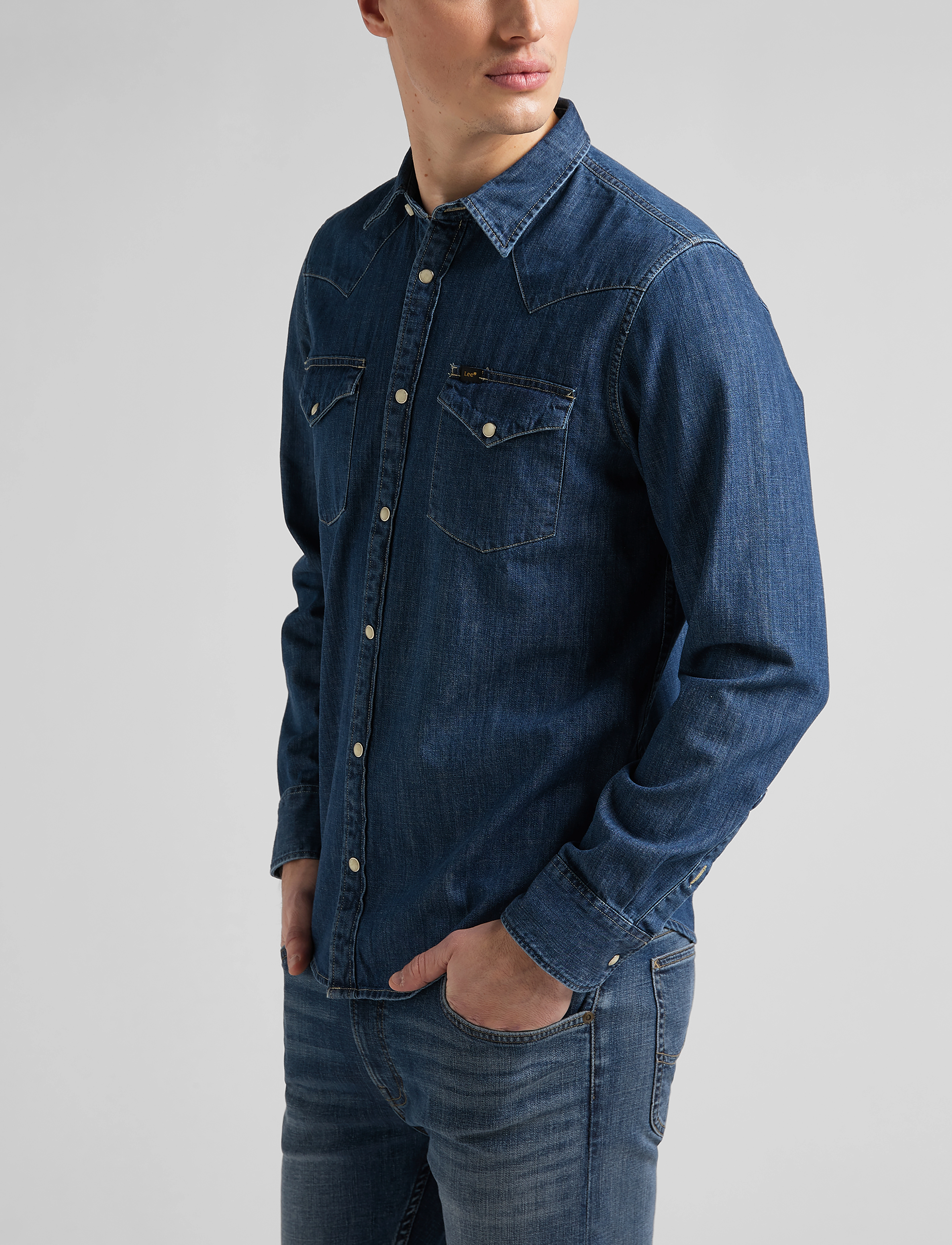 Lee Jeans - REGULAR WESTERN - dipped blue - 5