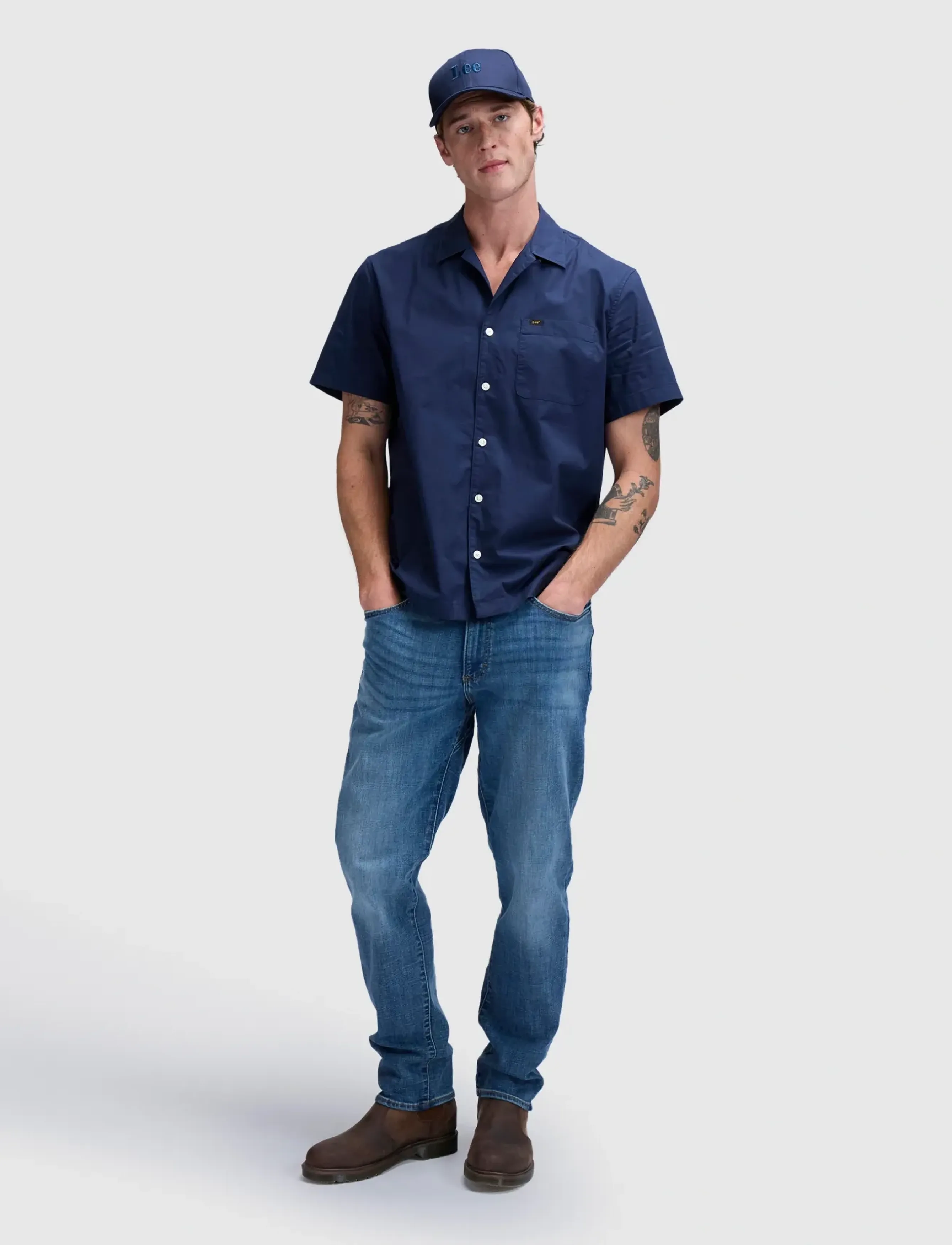 Lee Jeans - RESORT SHIRT - kurzarmhemden - mood indigo - 3