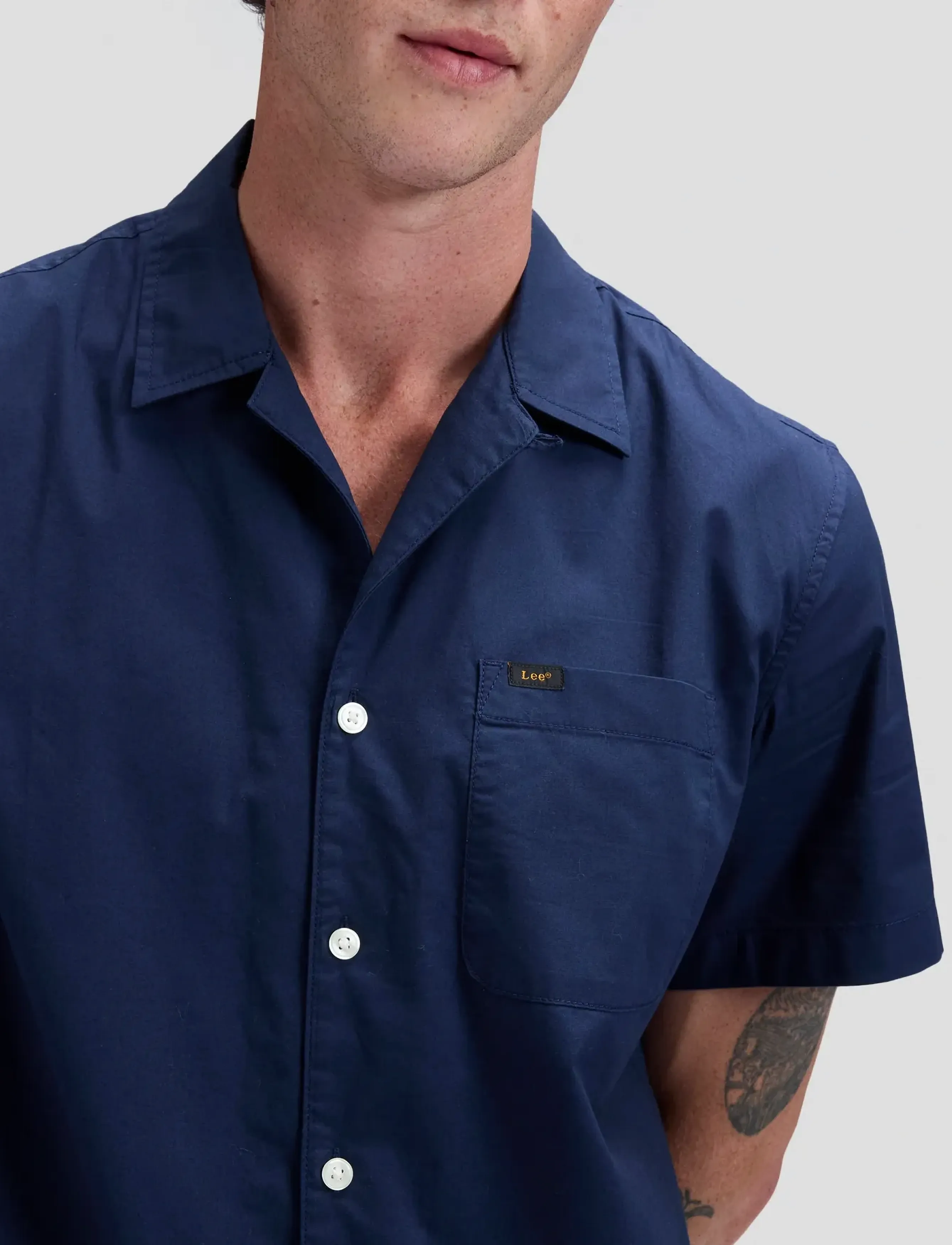 Lee Jeans - RESORT SHIRT - kurzarmhemden - mood indigo - 5