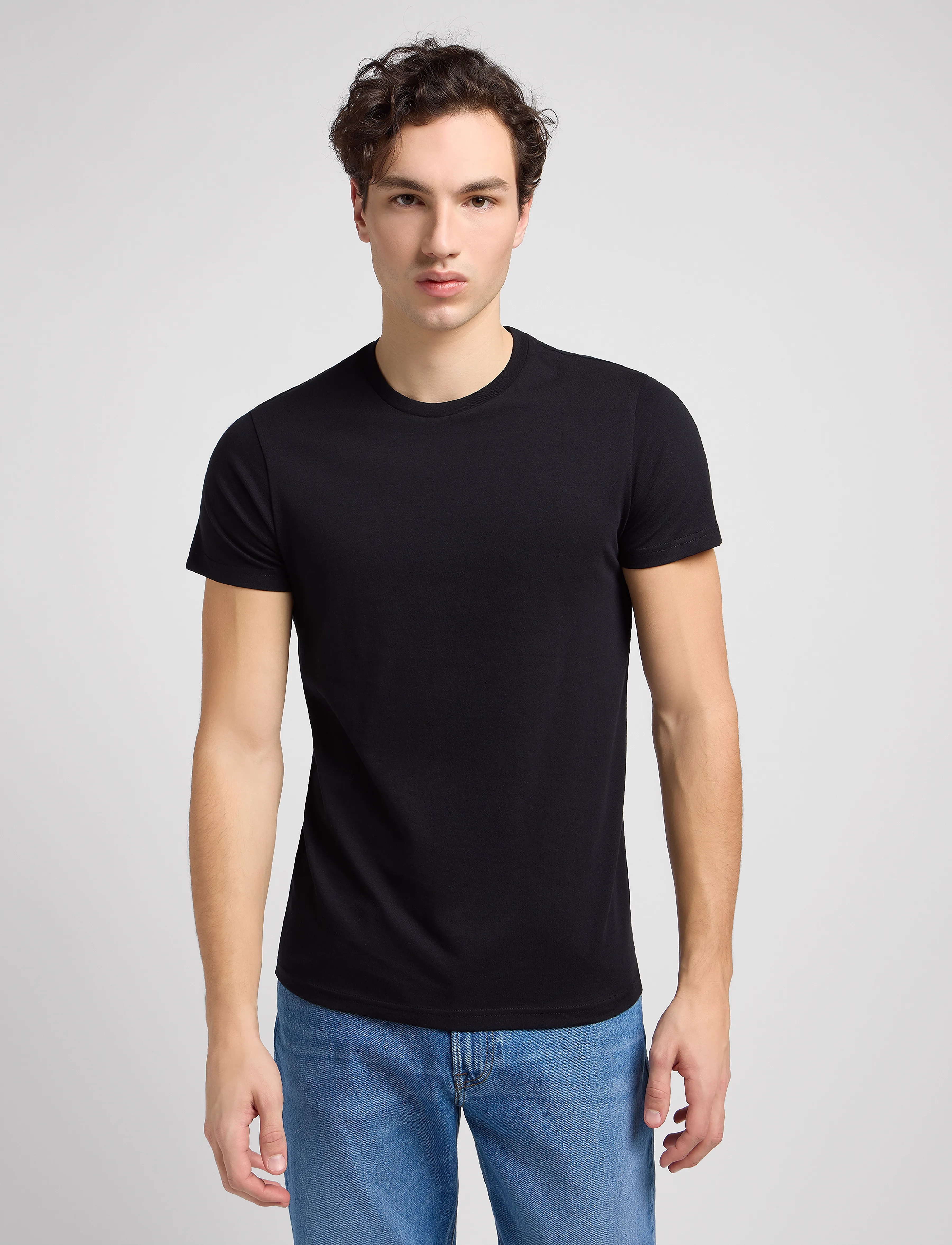 Lee Jeans Twin Pack Crew, 5XL, Black, T-Shirts > Kortærmede, Herre