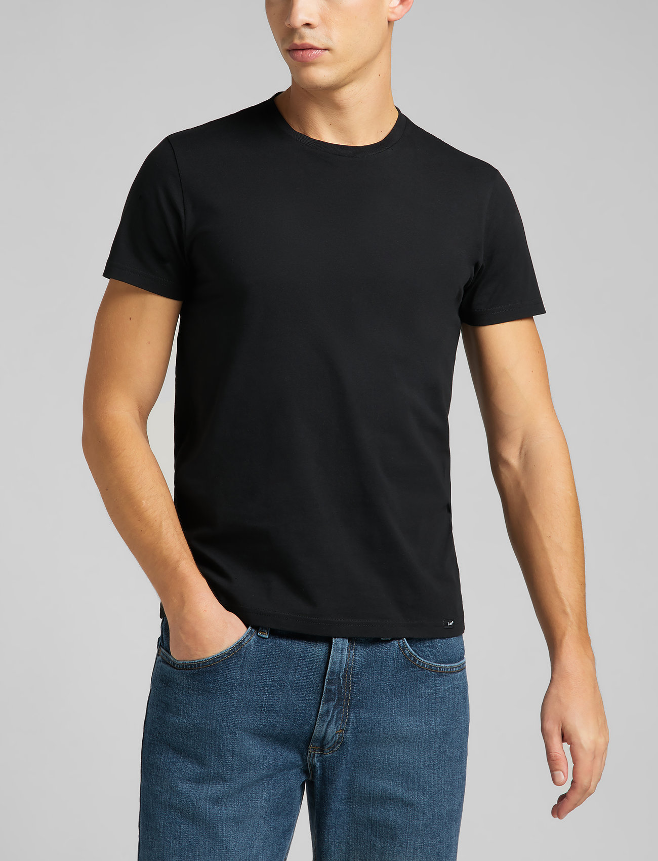 Lee Jeans - TWIN PACK CREW - basic t-shirts - black - 1