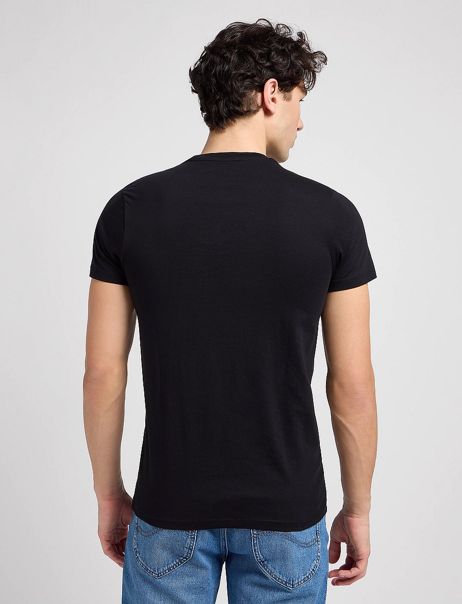 Lee Jeans - TWIN PACK CREW - t-shirts im multipack - black - 2