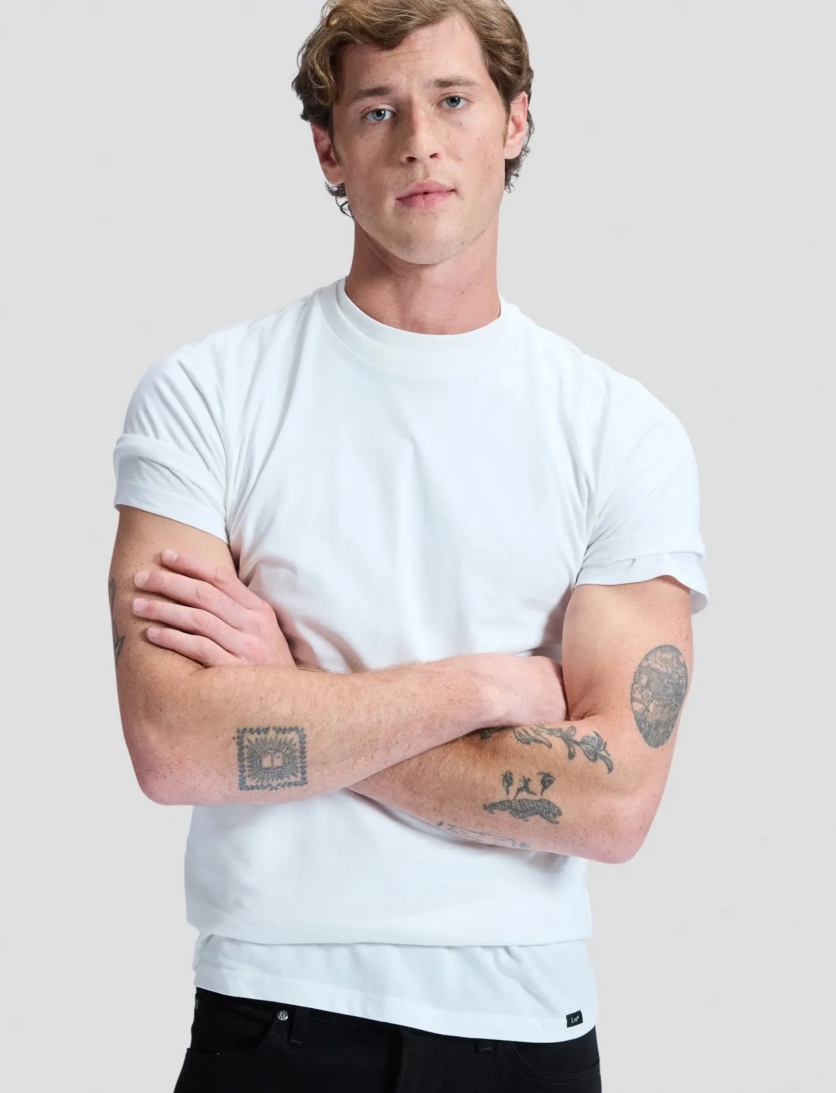 Lee Jeans Twin Pack Crew t-shirts - bas herr – bild 6