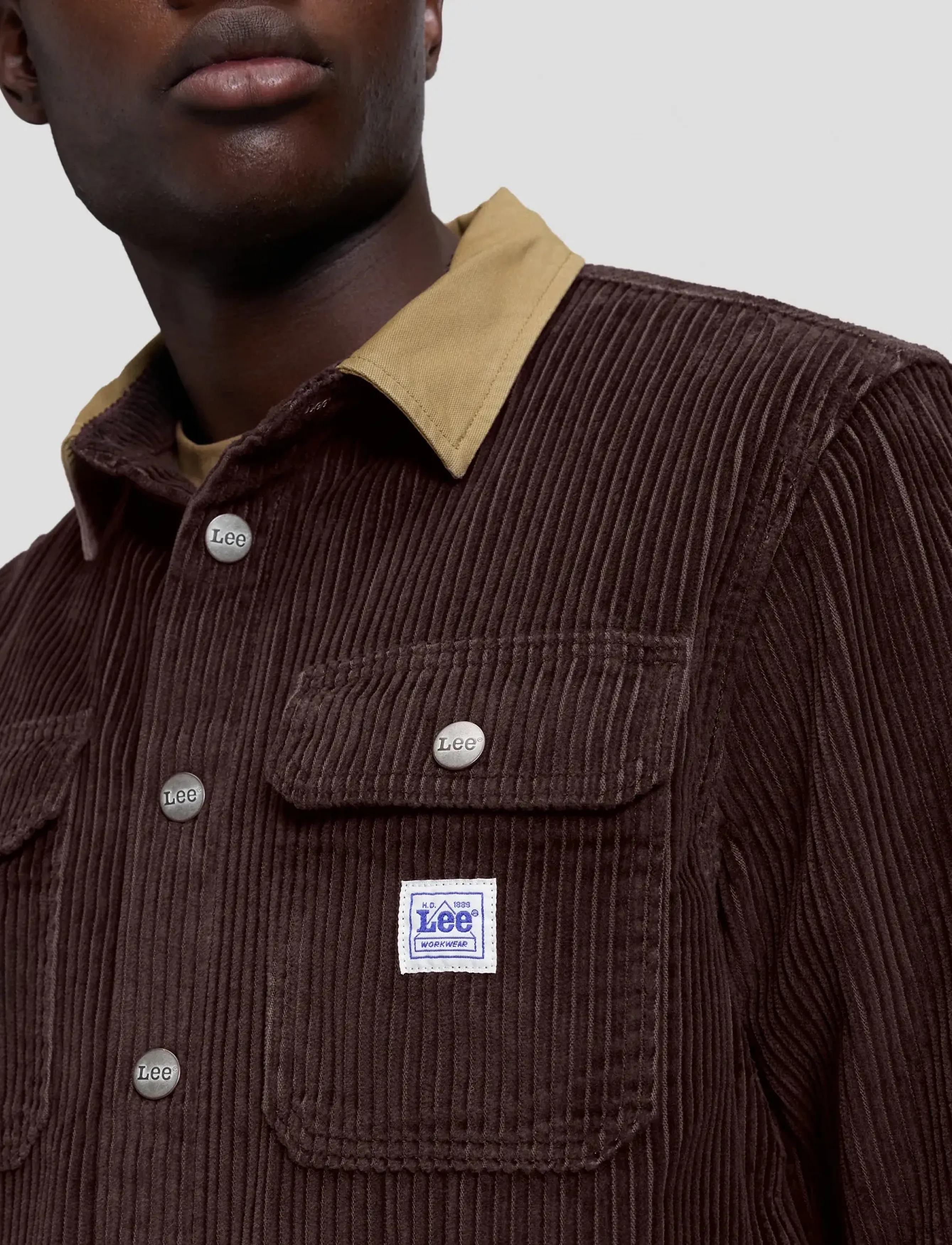 Lee Jeans - WORKWEAR OVERSHIRT - ofodrade jeansjackor - chocolate torte - 5