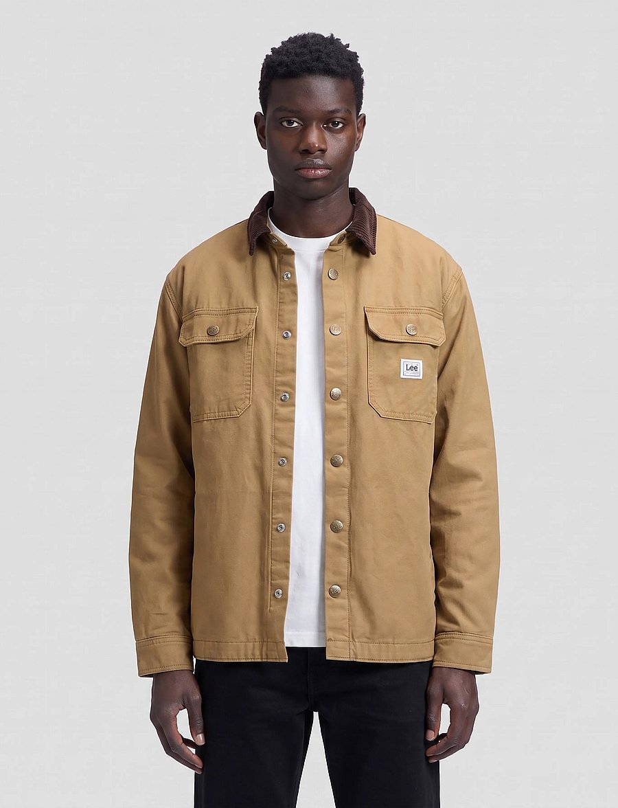 Lee Jeans - WORKWEAR OVERSHIRT - ungefütterte denimjacken - dark khaki - 0