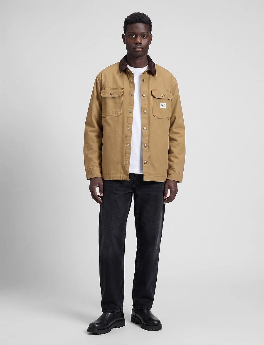 Lee Jeans - WORKWEAR OVERSHIRT - ungefütterte denimjacken - dark khaki - 2