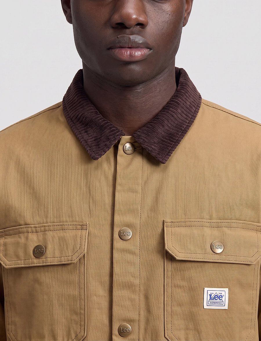 Lee Jeans - WORKWEAR OVERSHIRT - ungefütterte denimjacken - dark khaki - 5