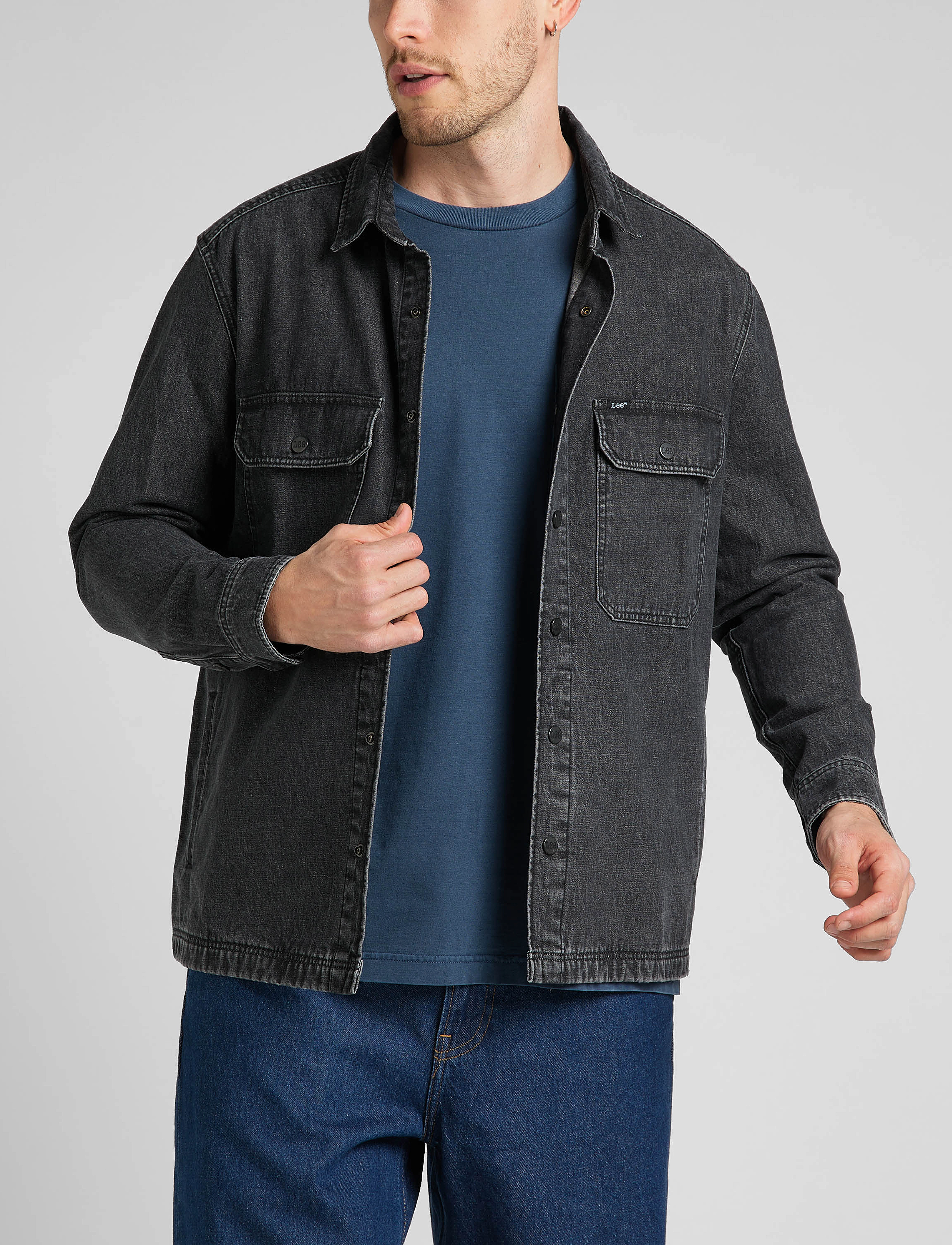Lee Jeans - WORKWEAR OVERSHIRT - grey lush - 2