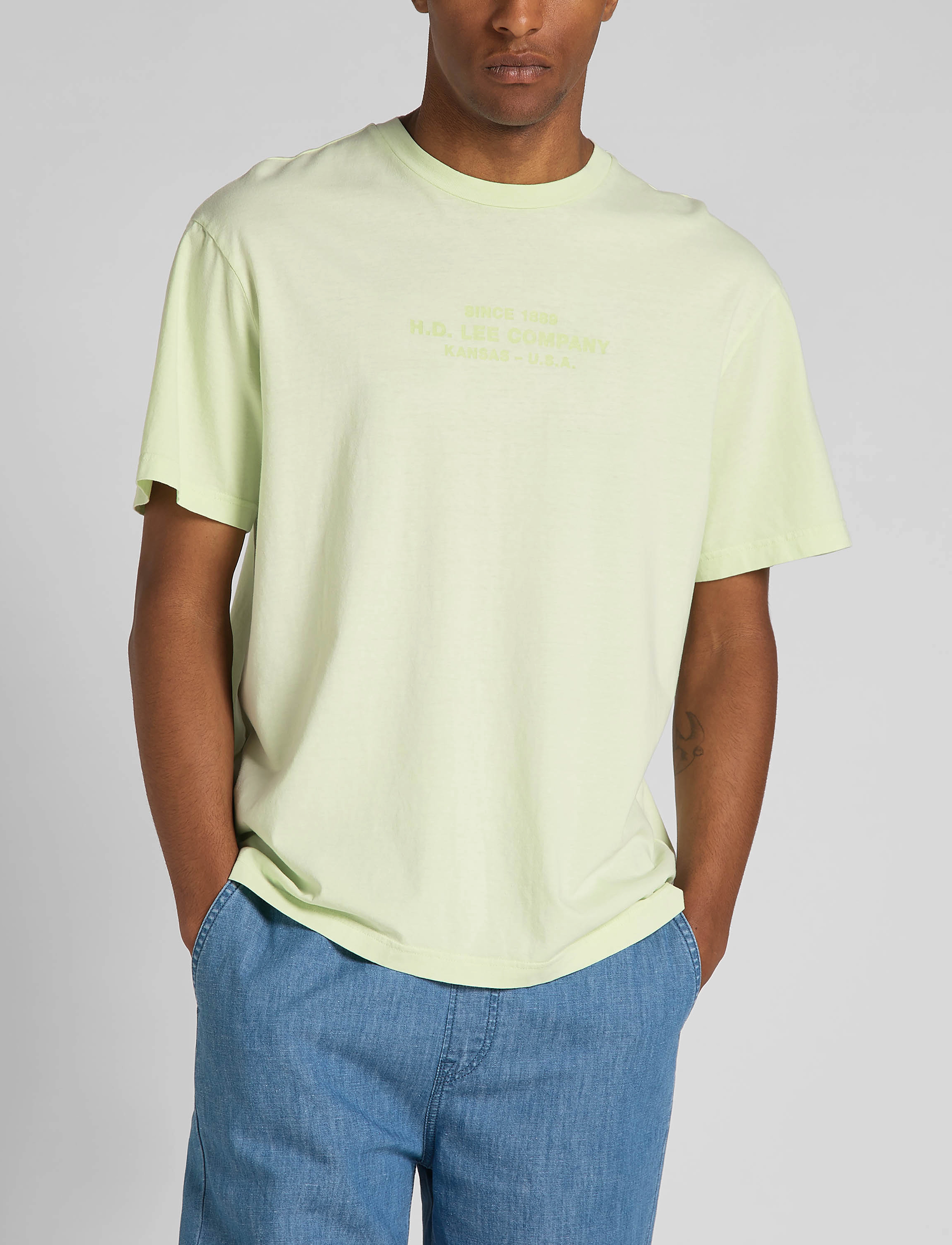 Lee Jeans - LOGO LOOSE TEE - canary green - 2