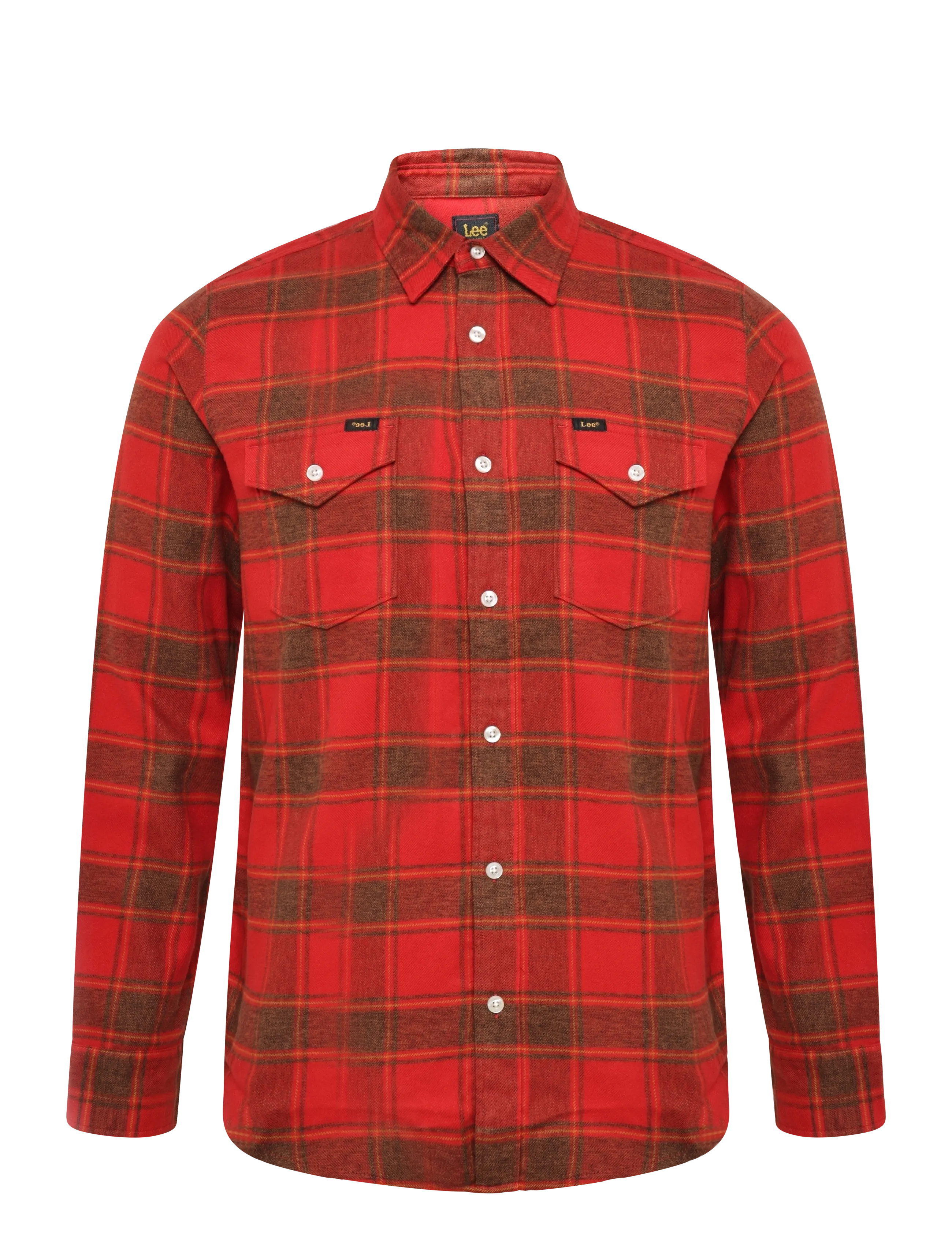 Lee Jeans REGULAR SHIRT - Tøj - AUTUMN RED / red